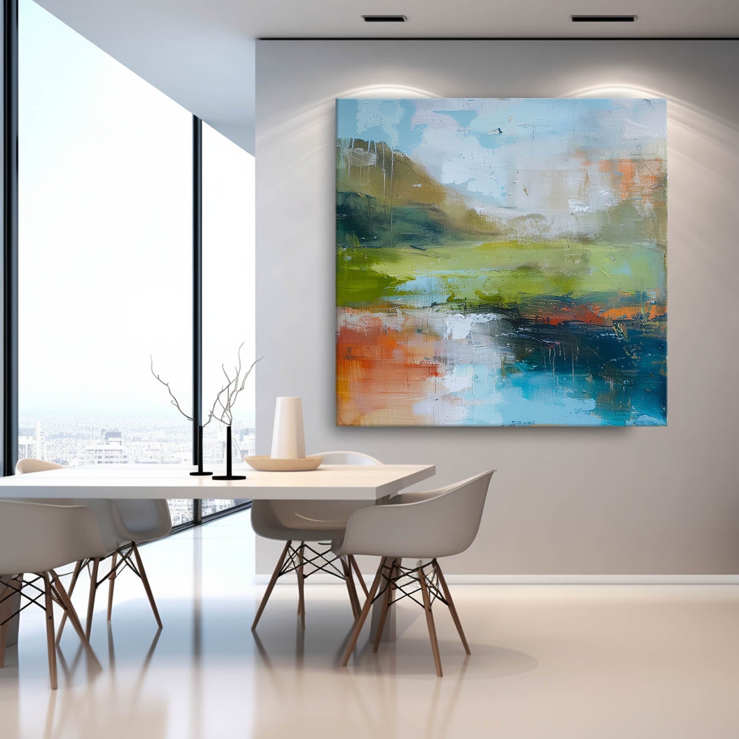 Wall Art Abstract Landscape Impressionist Impasto