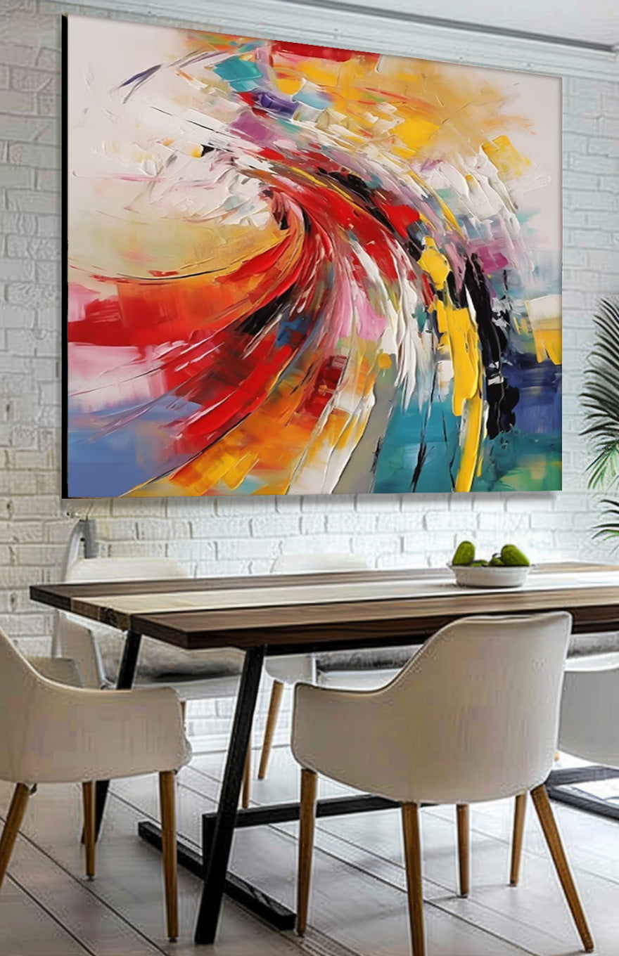 Wall Art Impasto Abstract Swirling Expressionist