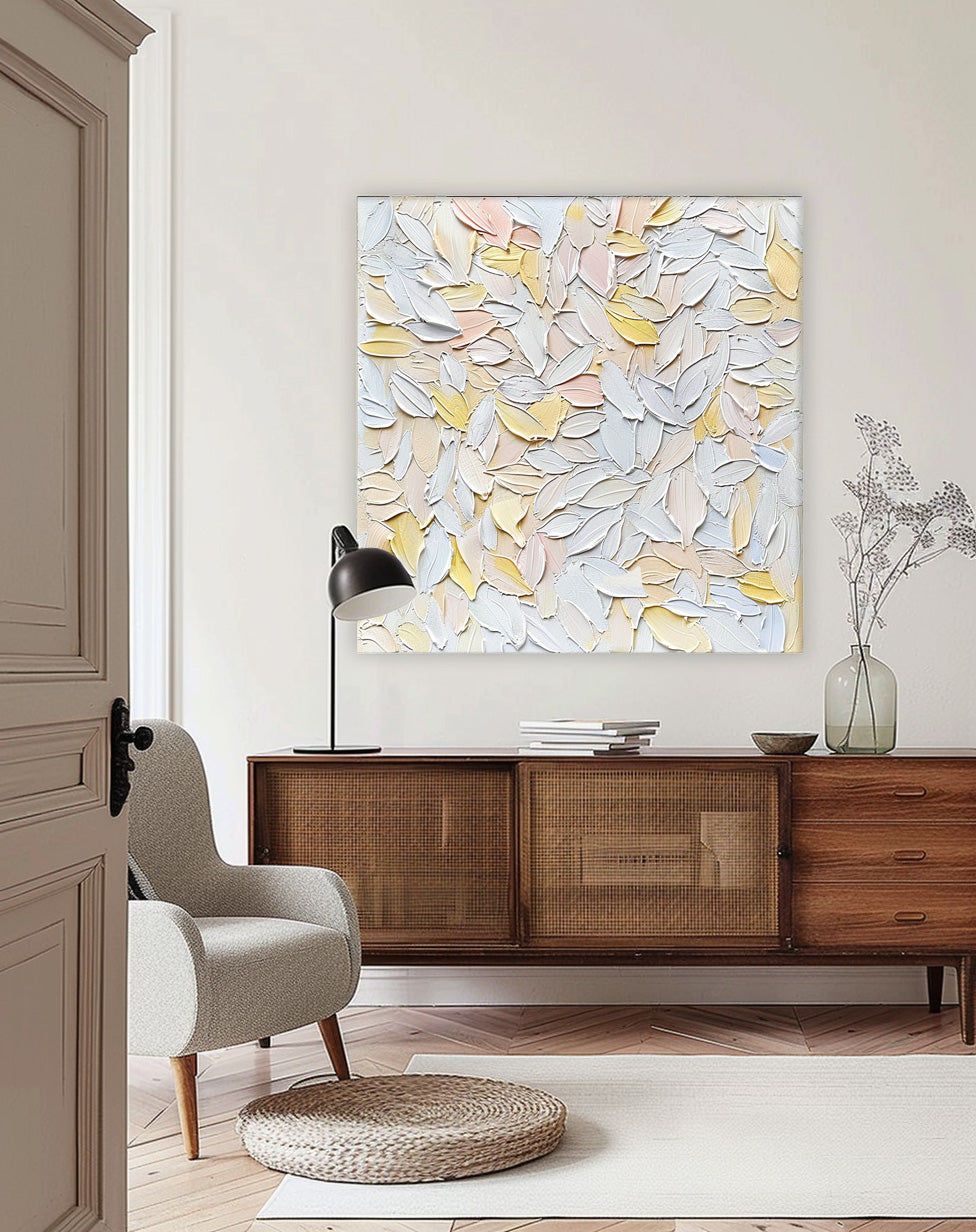 Wall Art Soft Pastel Floral Atmosphere Relief