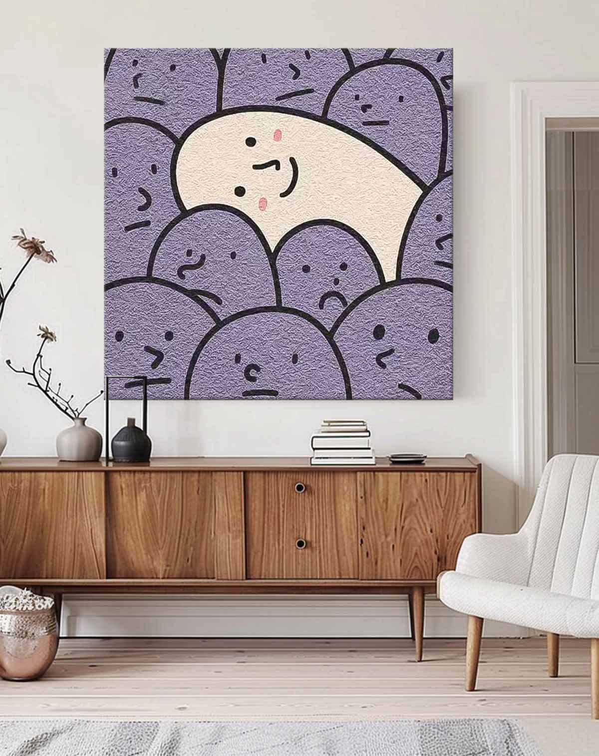 Wall Art Minimalist Energetic Painterly Vibrant