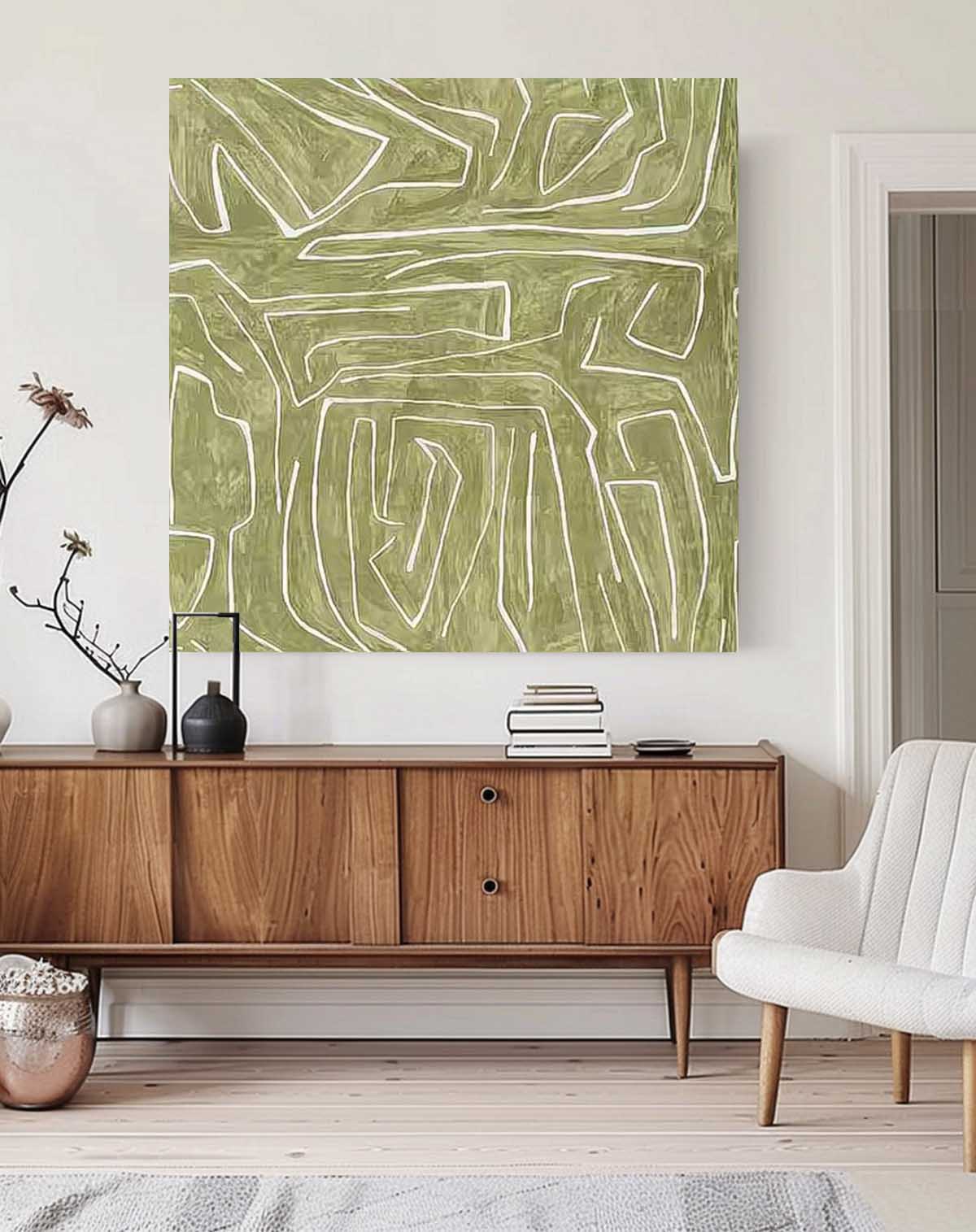 Wall Art Minimalist Geometric Abstract Wabi-Sabi