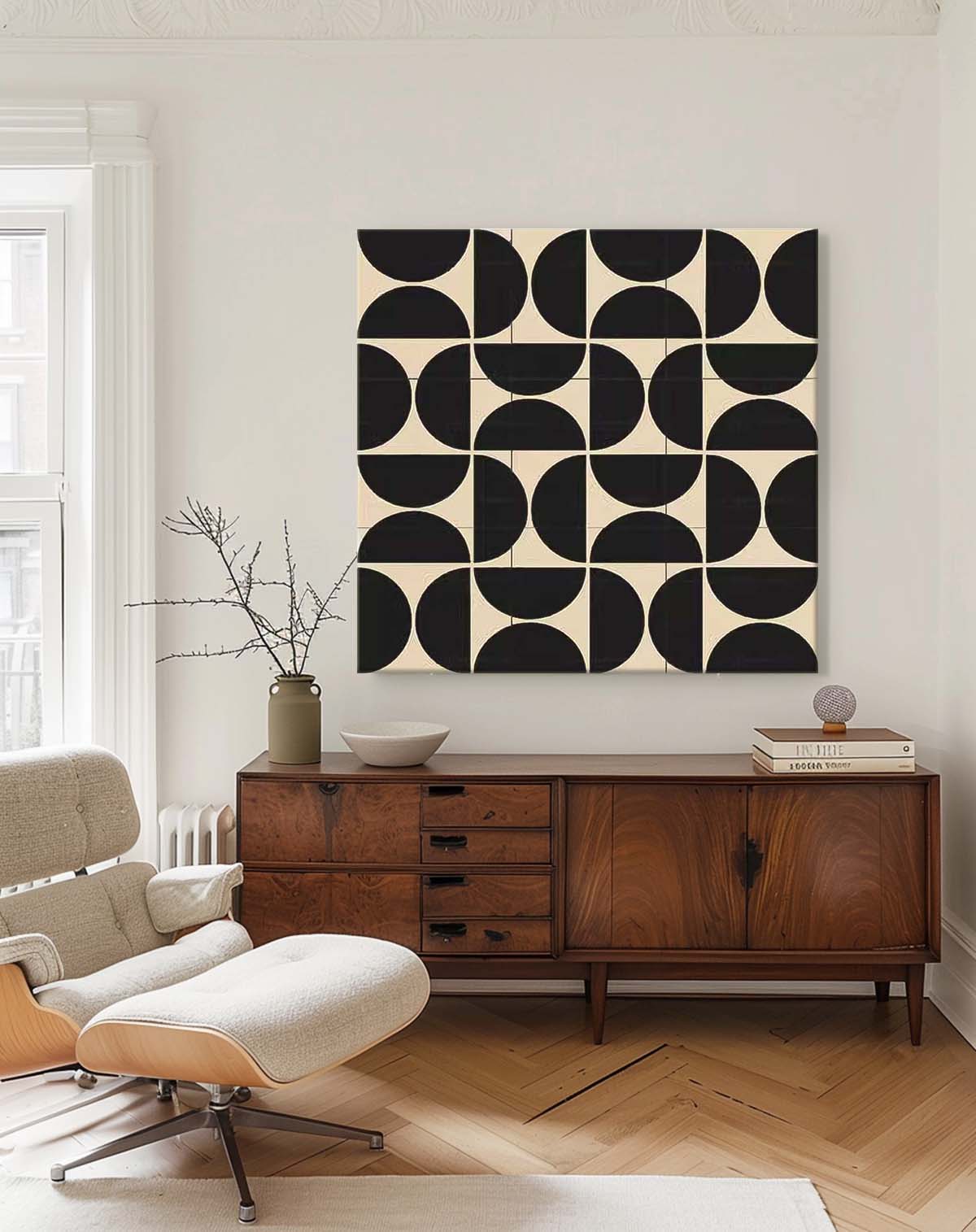 Wall Art Minimalist Geometric Abstract Retro