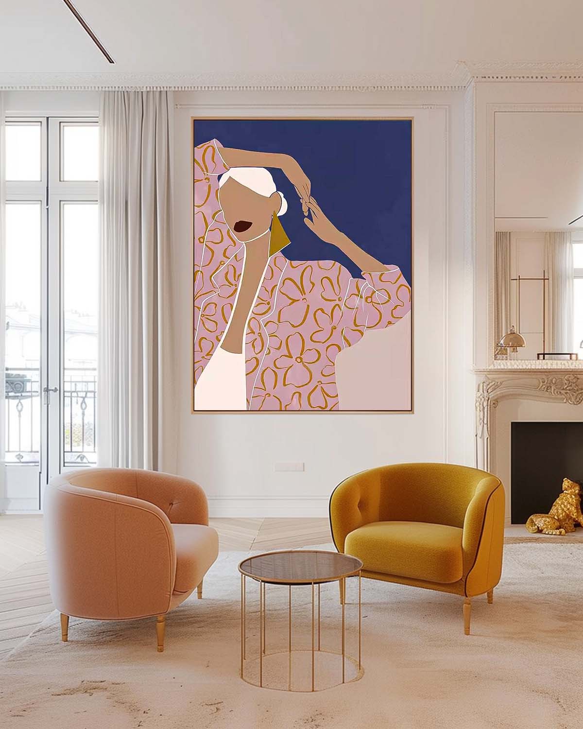 Wall Art Stylized People Painterly Fashion Scene