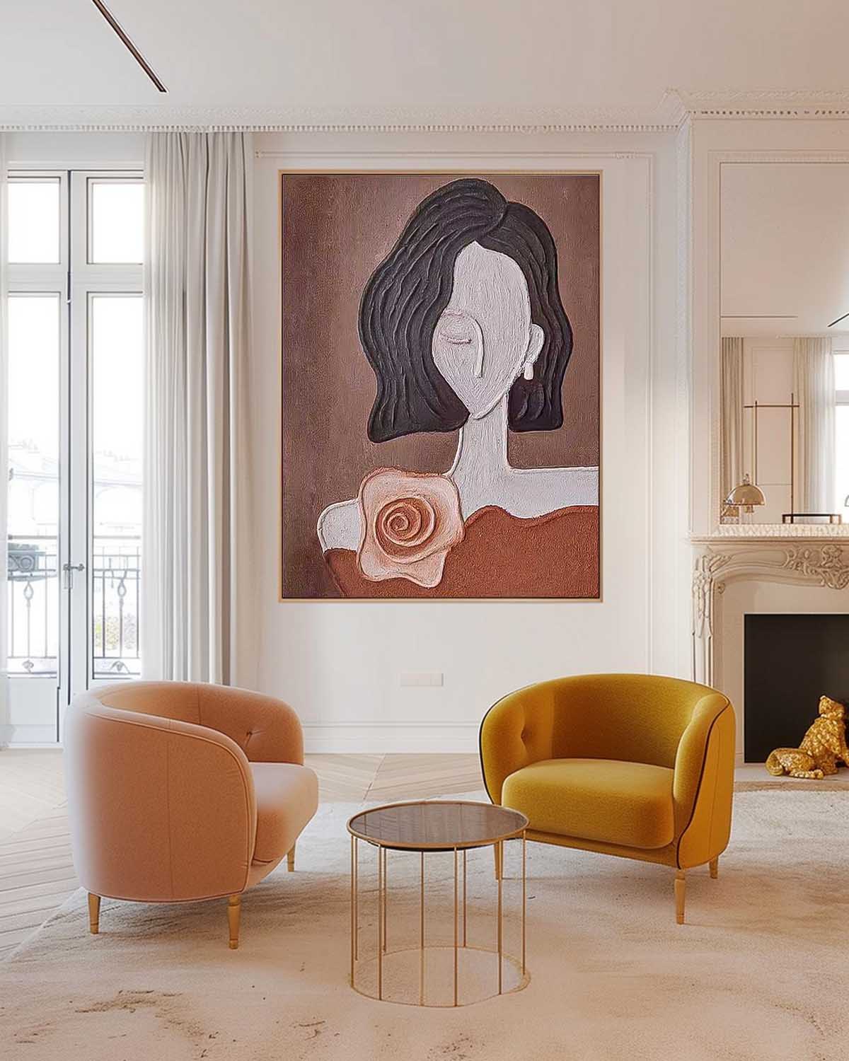 Wall Art Minimalist Fashion Figure Chic