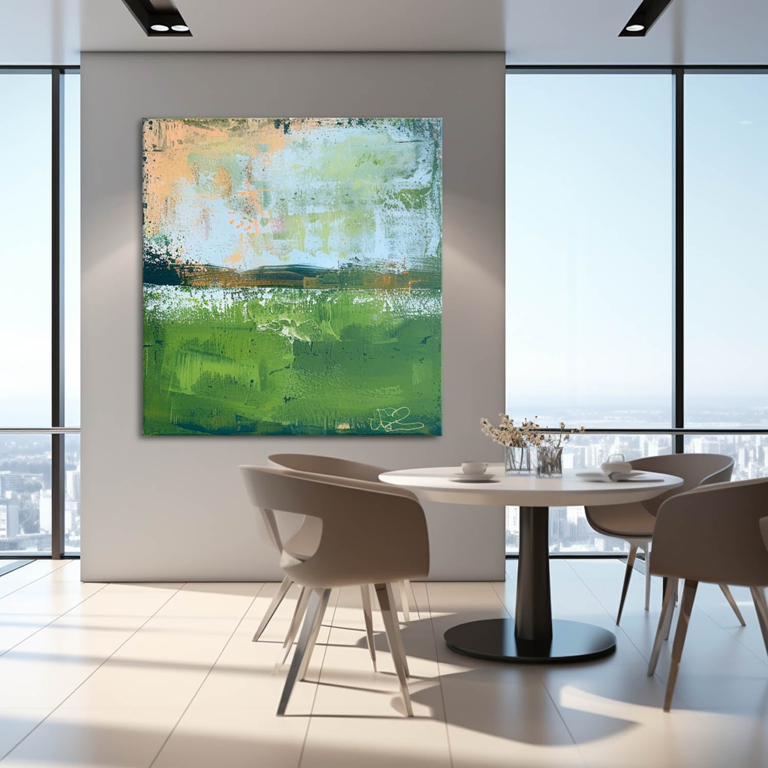 Wall Art Abstract Landscape Nature Vibrant Fresh