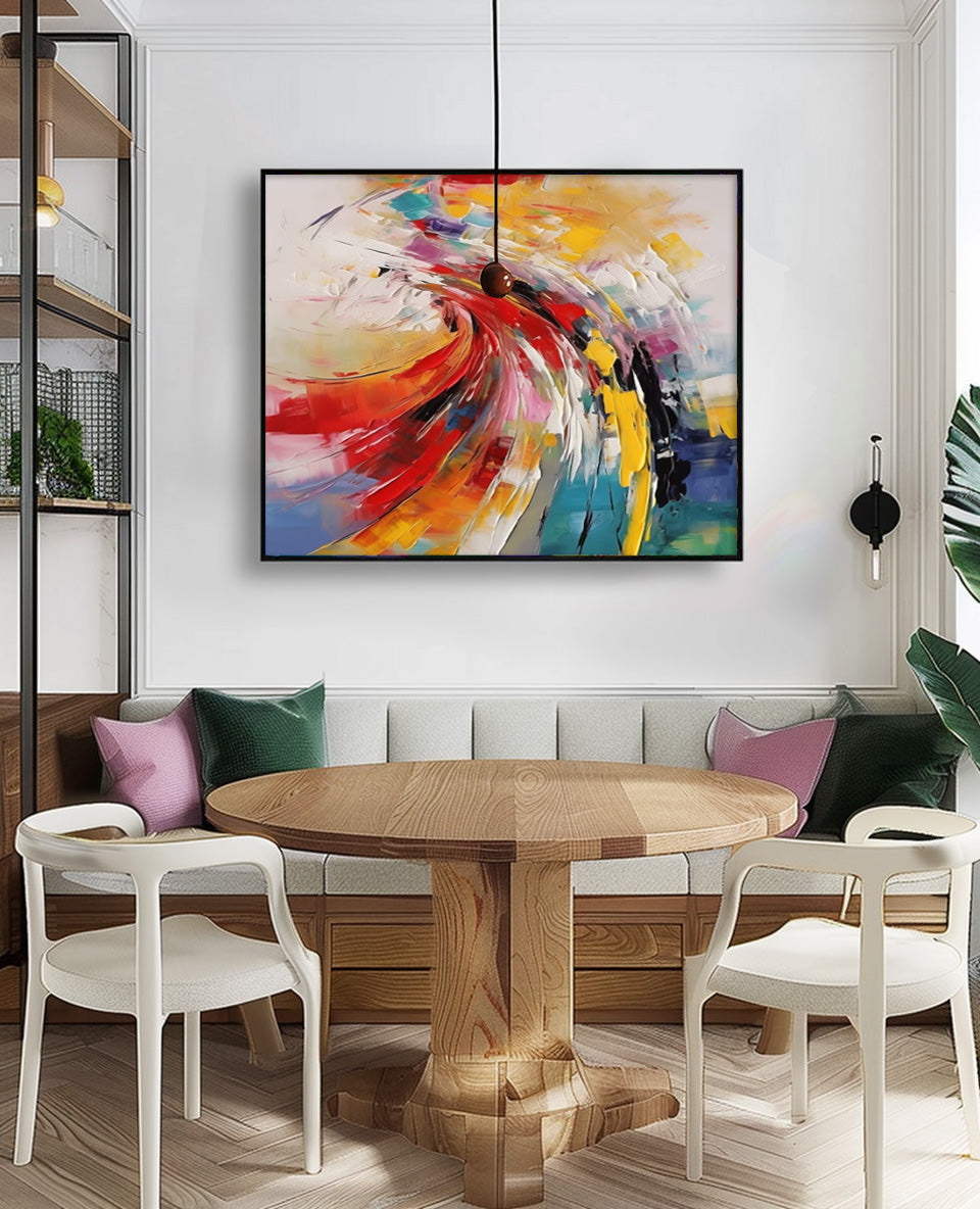Wall Art Impasto Abstract Swirling Expressionist