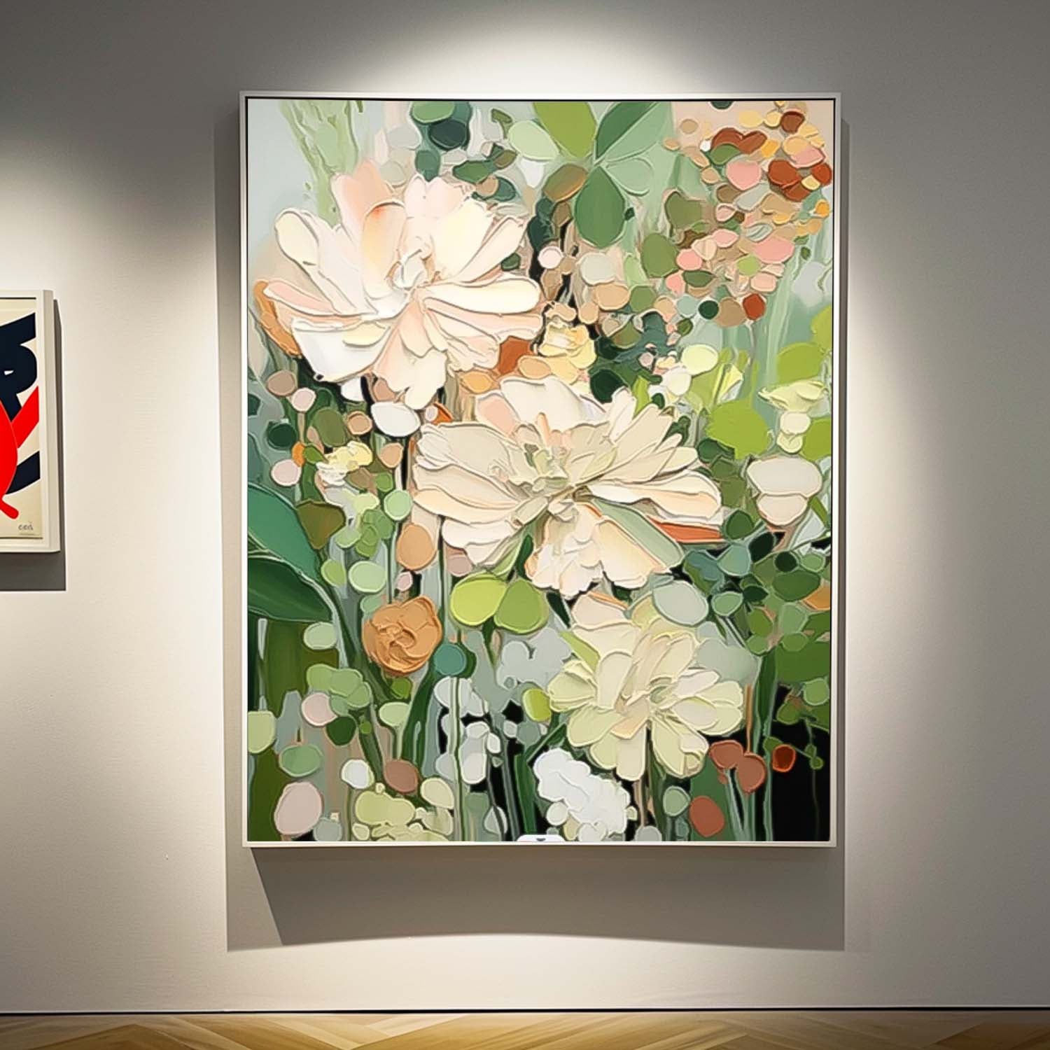 Wall Art Soft Pastel Dahlia Floral