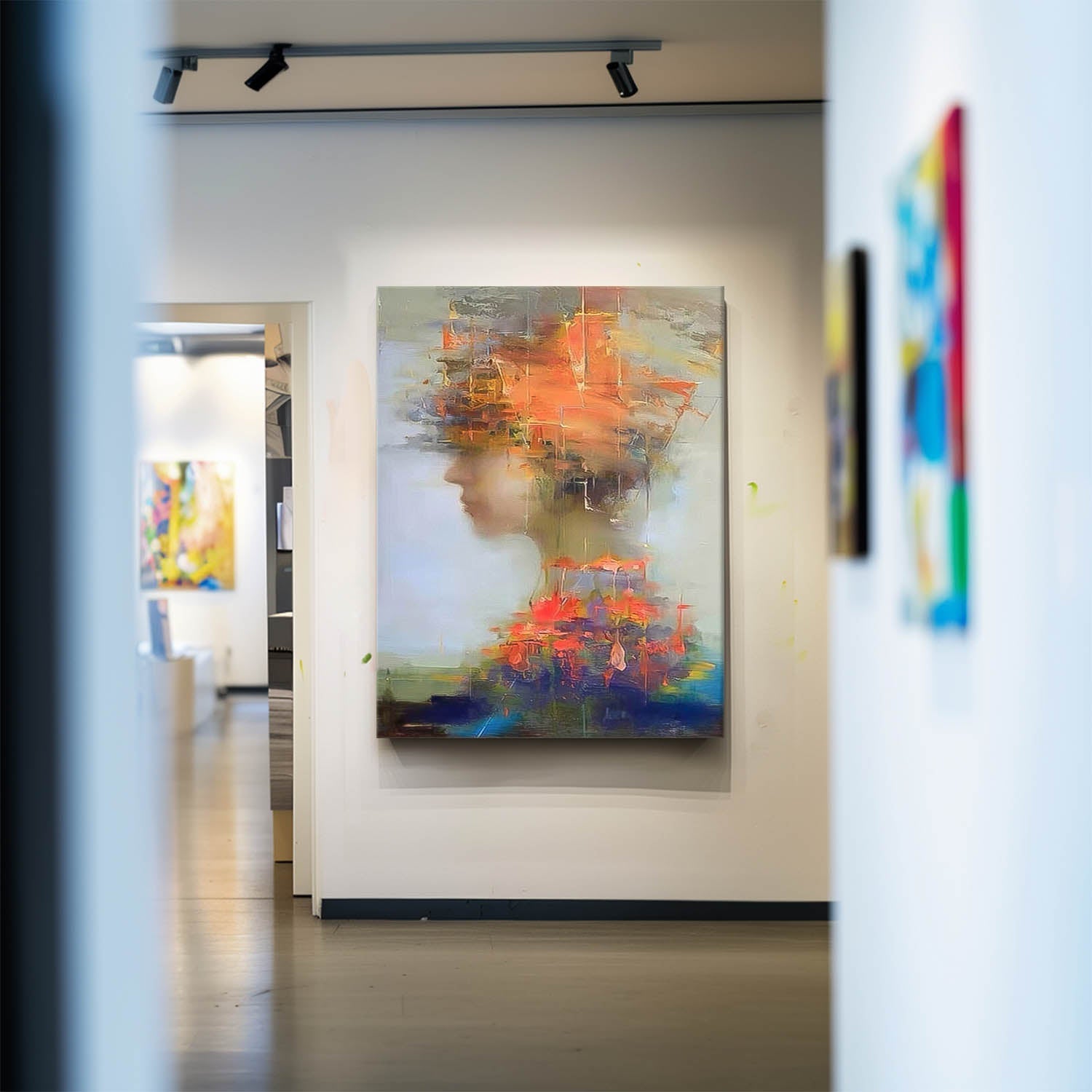 Wall Art People Floral Ethereal Serene Elegant