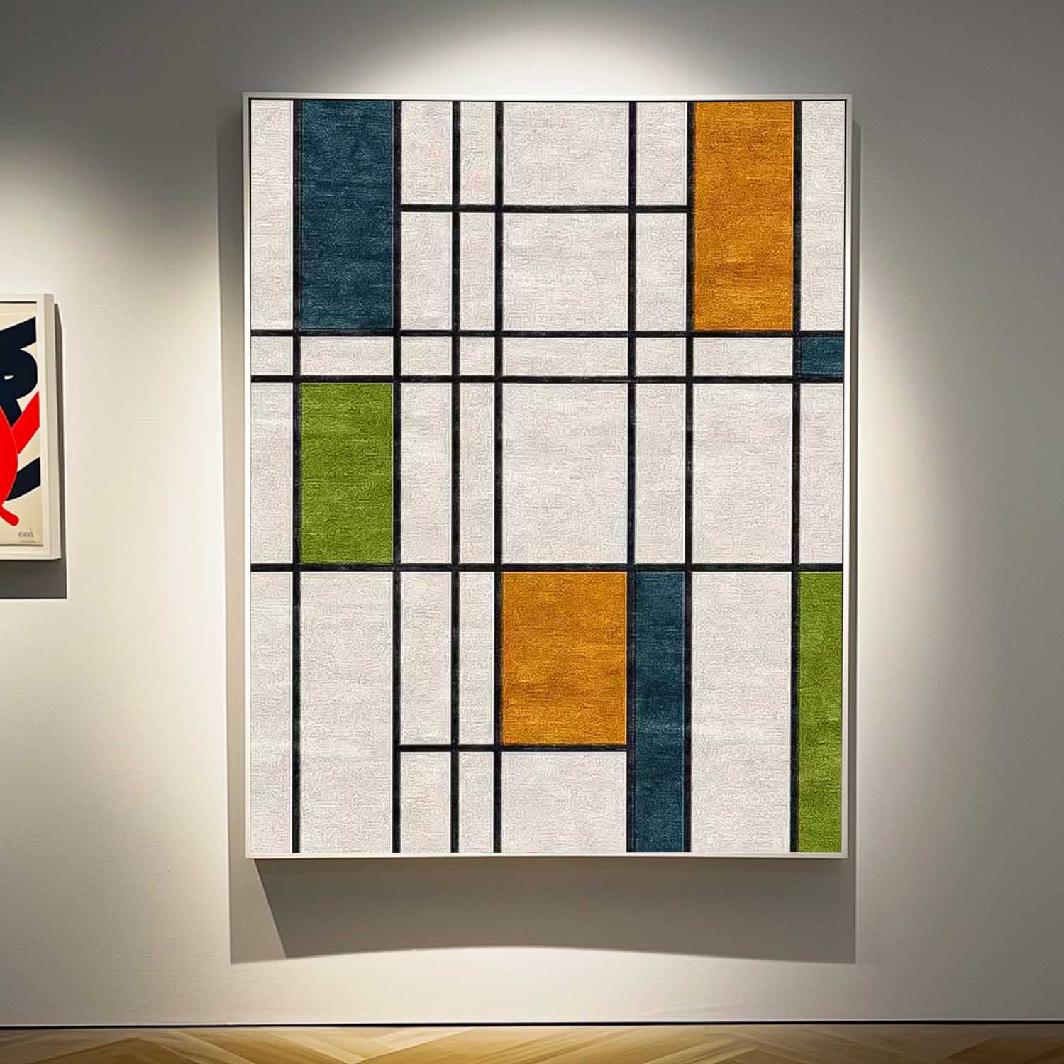 Wall Art De Stijl Geometric Grid Modernist