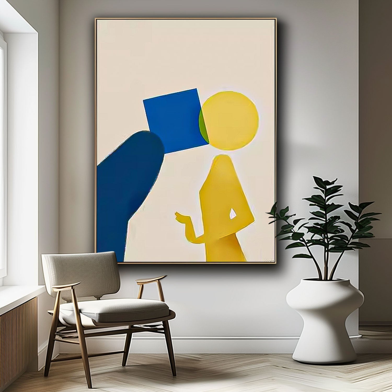 Bold Geometric Figure Abstract Wall Art