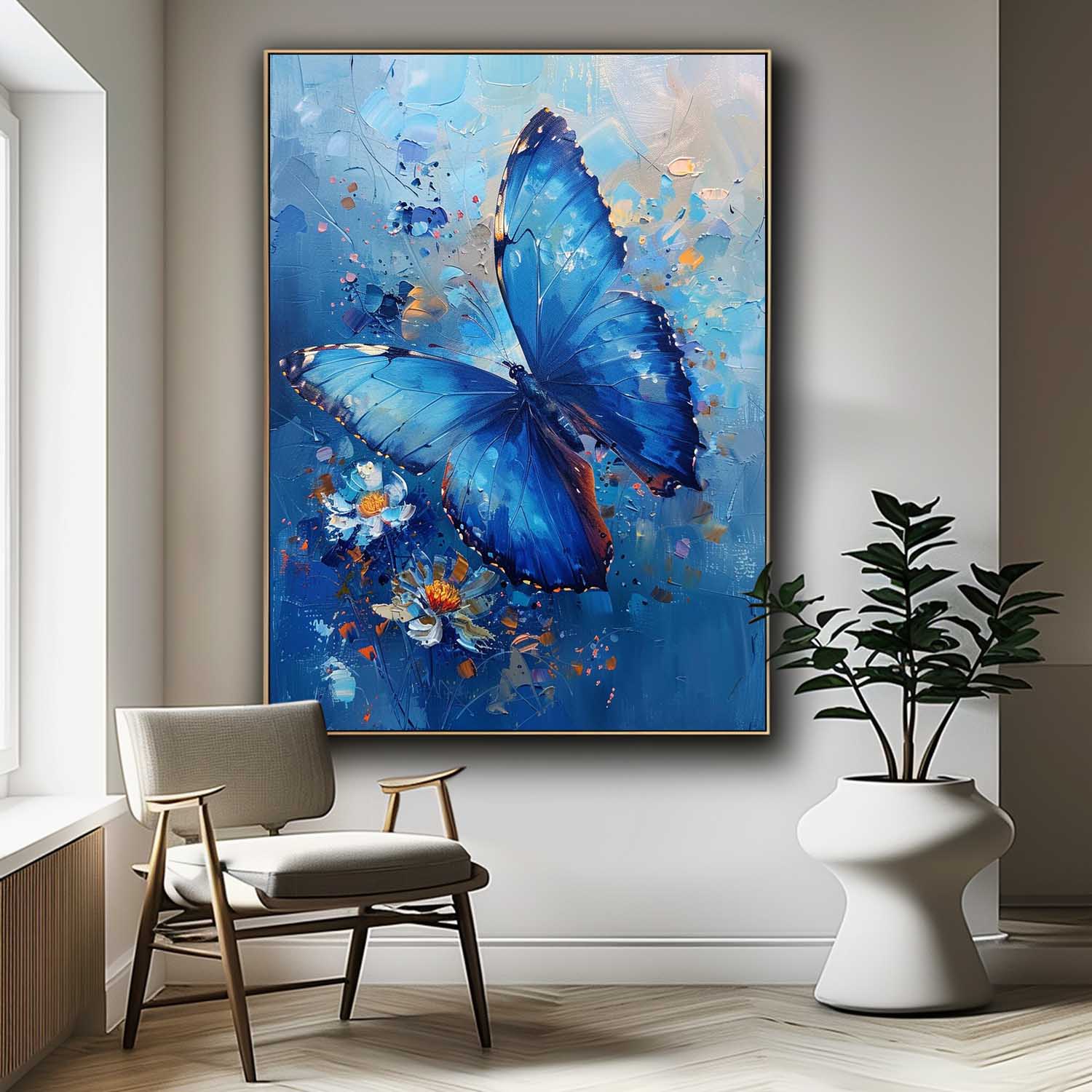 Wall Art Animal Butterfly Painterly Whimsical
