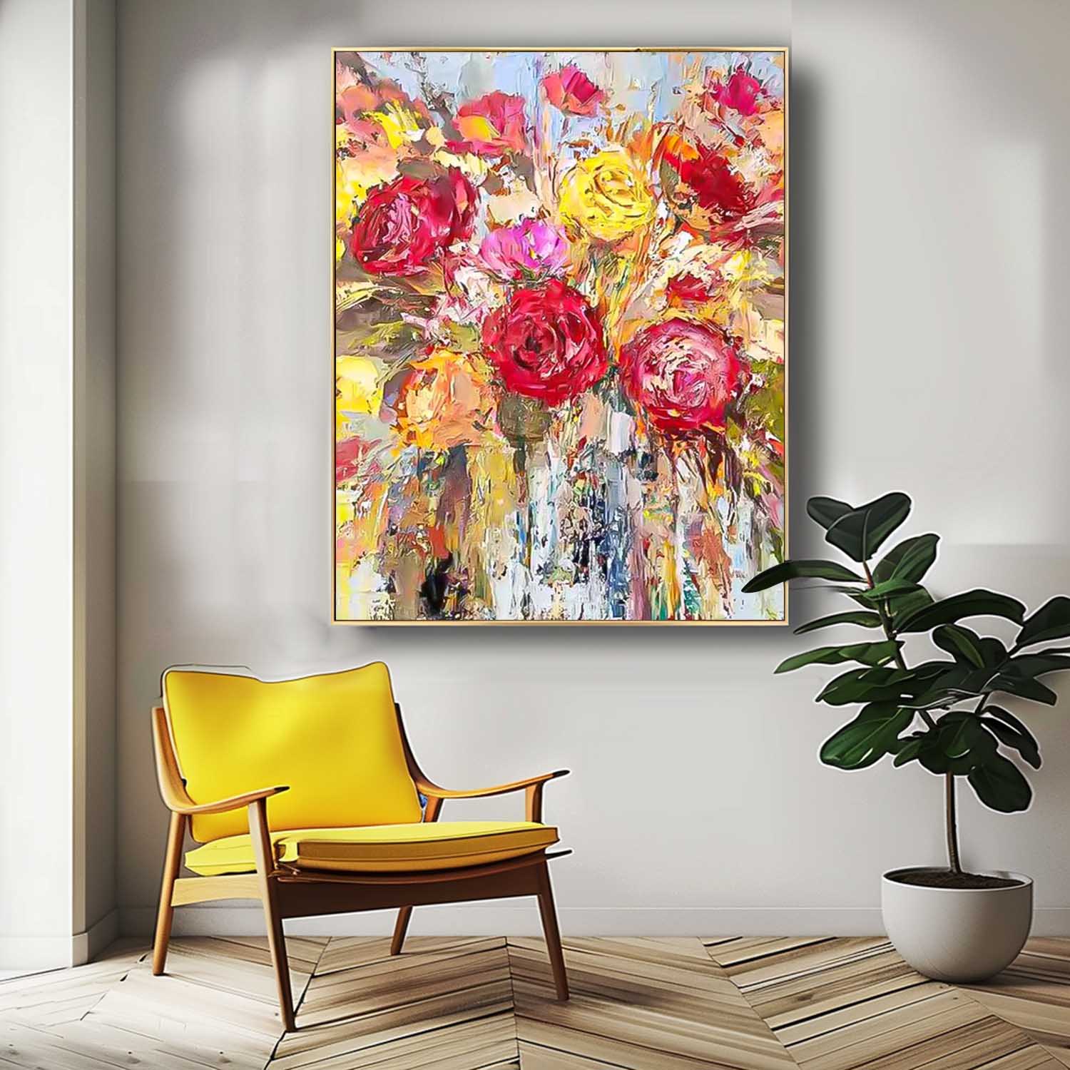 Wall Art Flower Nature Impressionist Cheerful