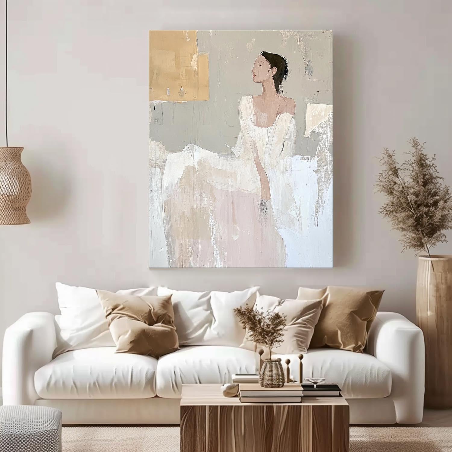 Wall Art Elegant Seated Lady Soft