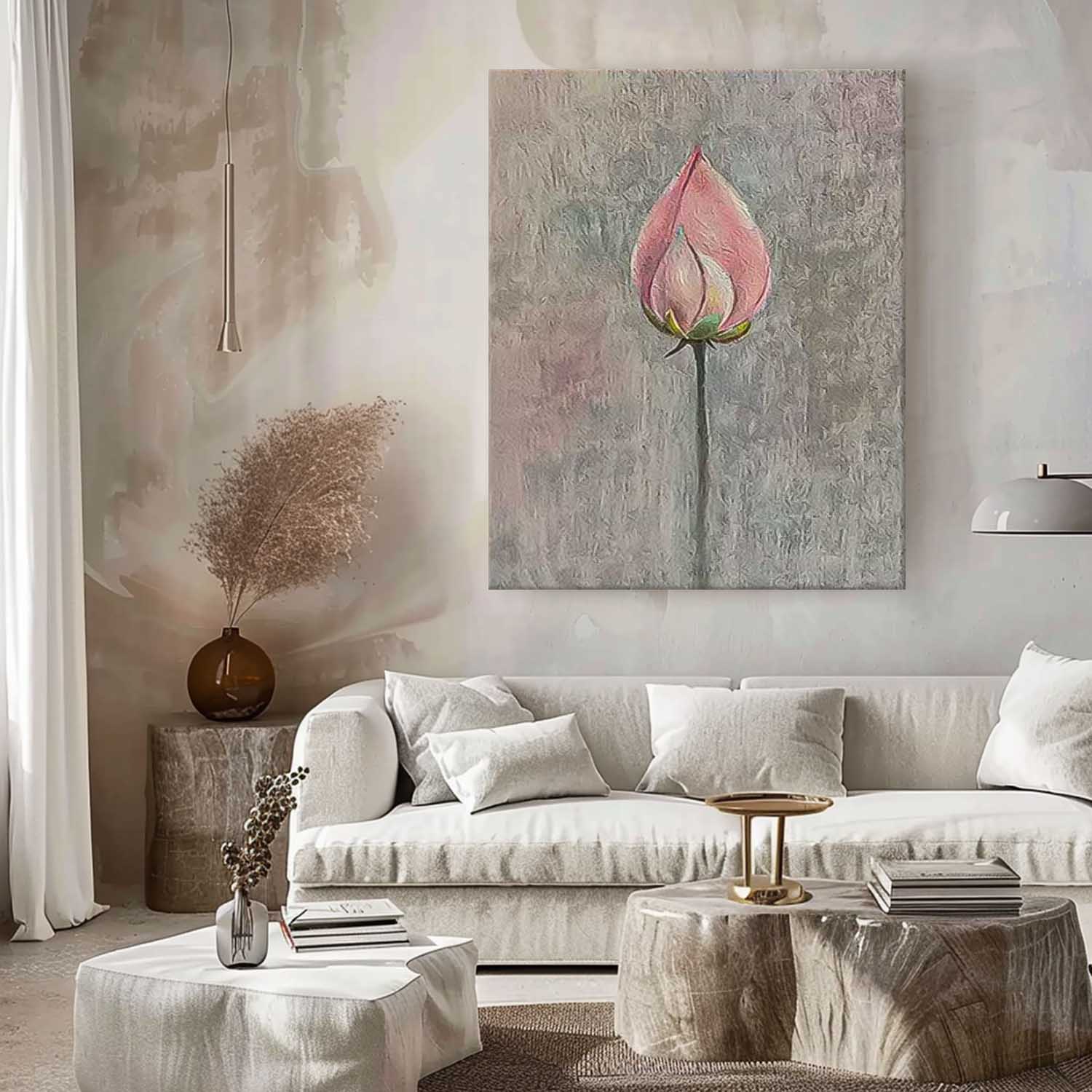 Wall Art Flower Minimalist Zen Serene Modern