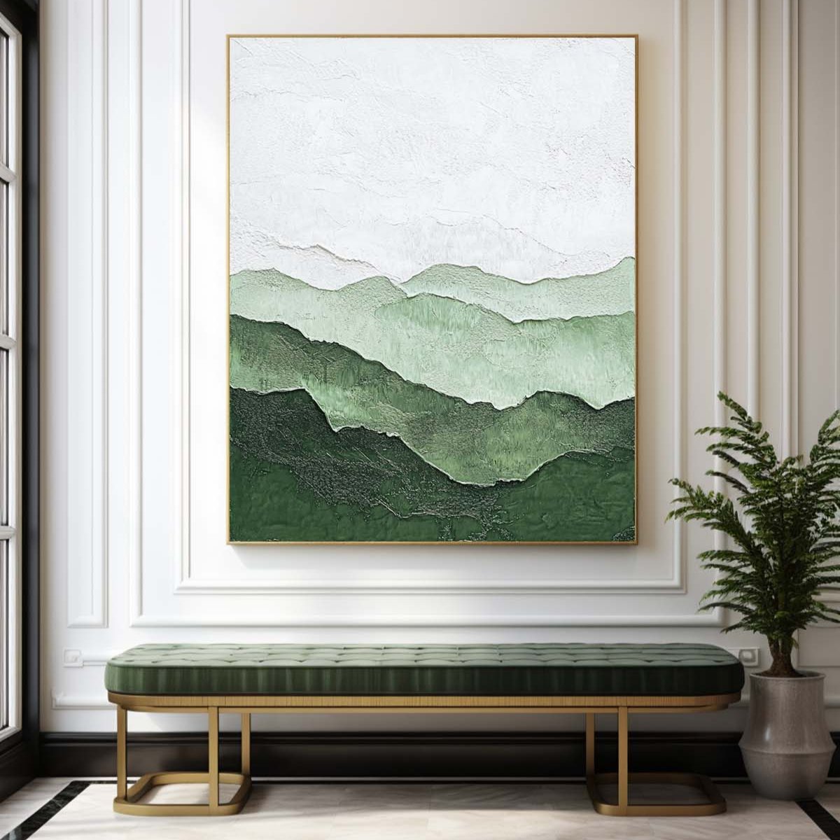Emerald Hills Contour Landscape Painting