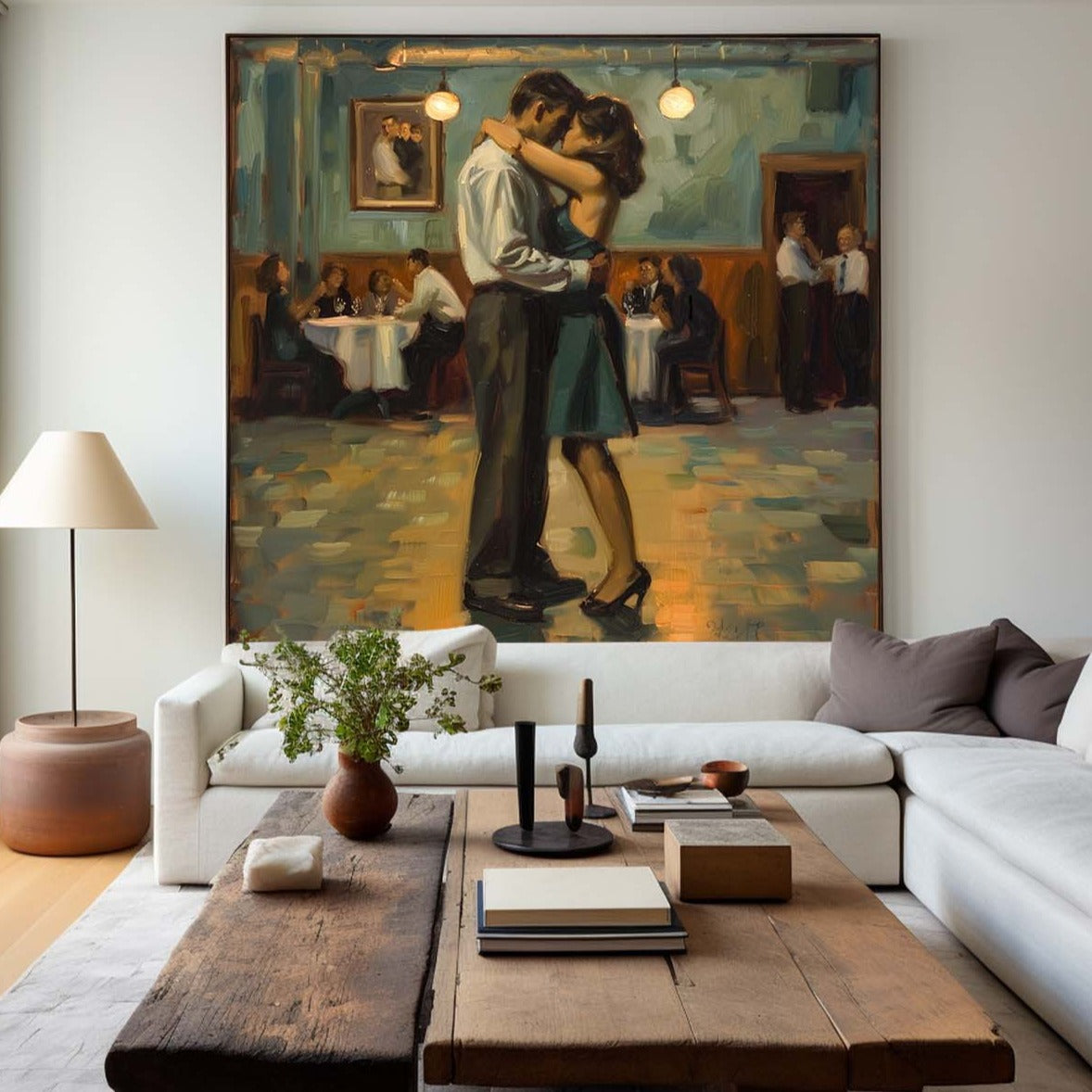 Midnight Tango Couple Painting