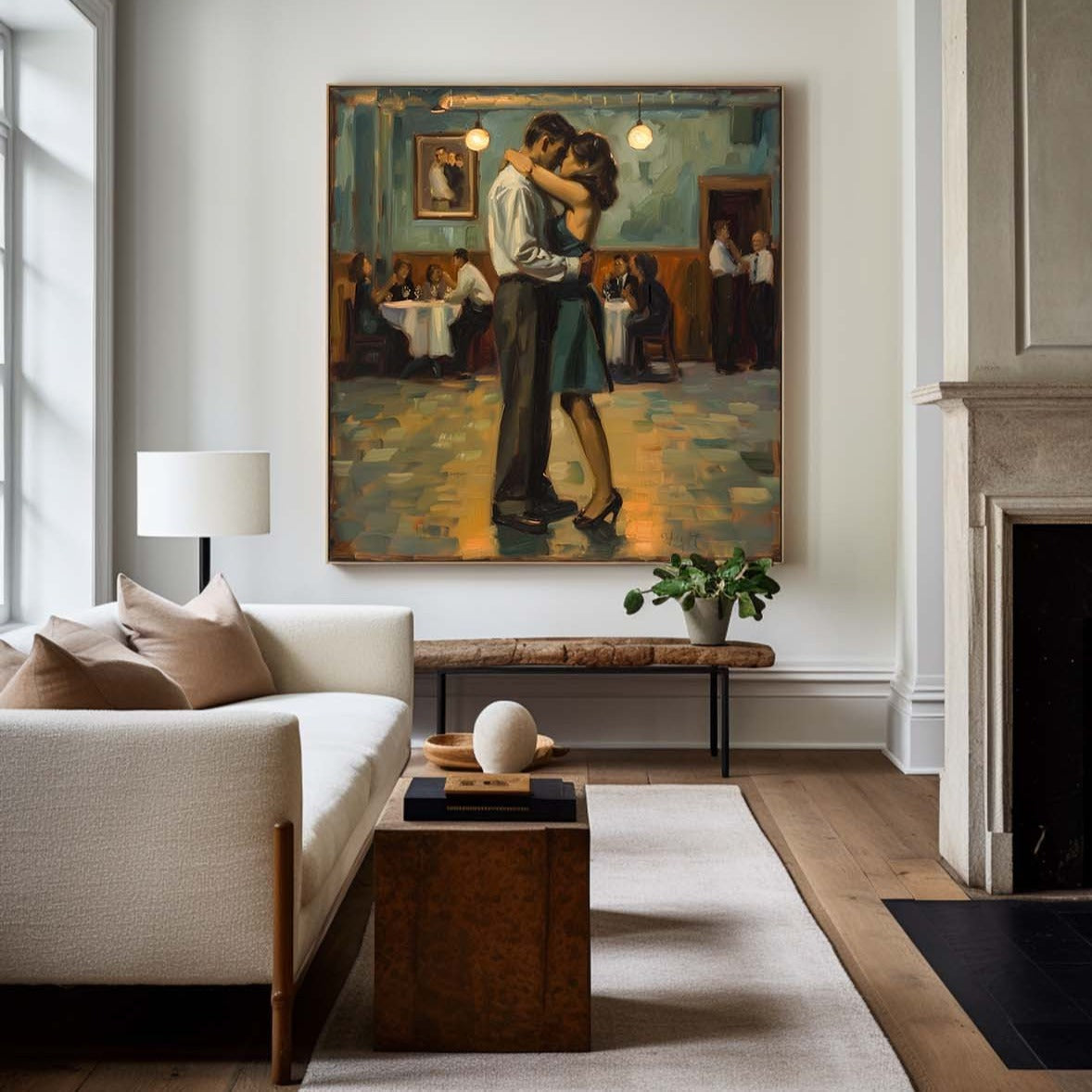 Midnight Tango Couple Painting