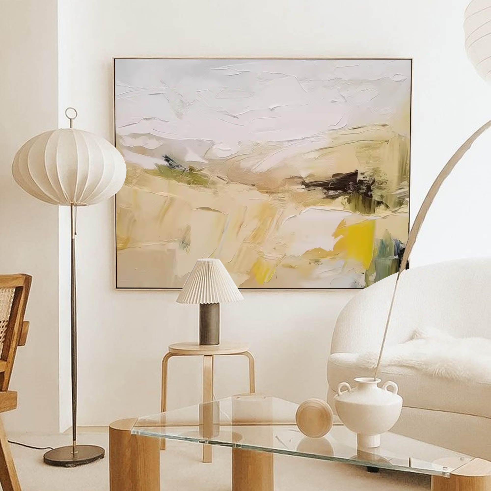 Abstract Canvas Art AB069 - Neutralighting