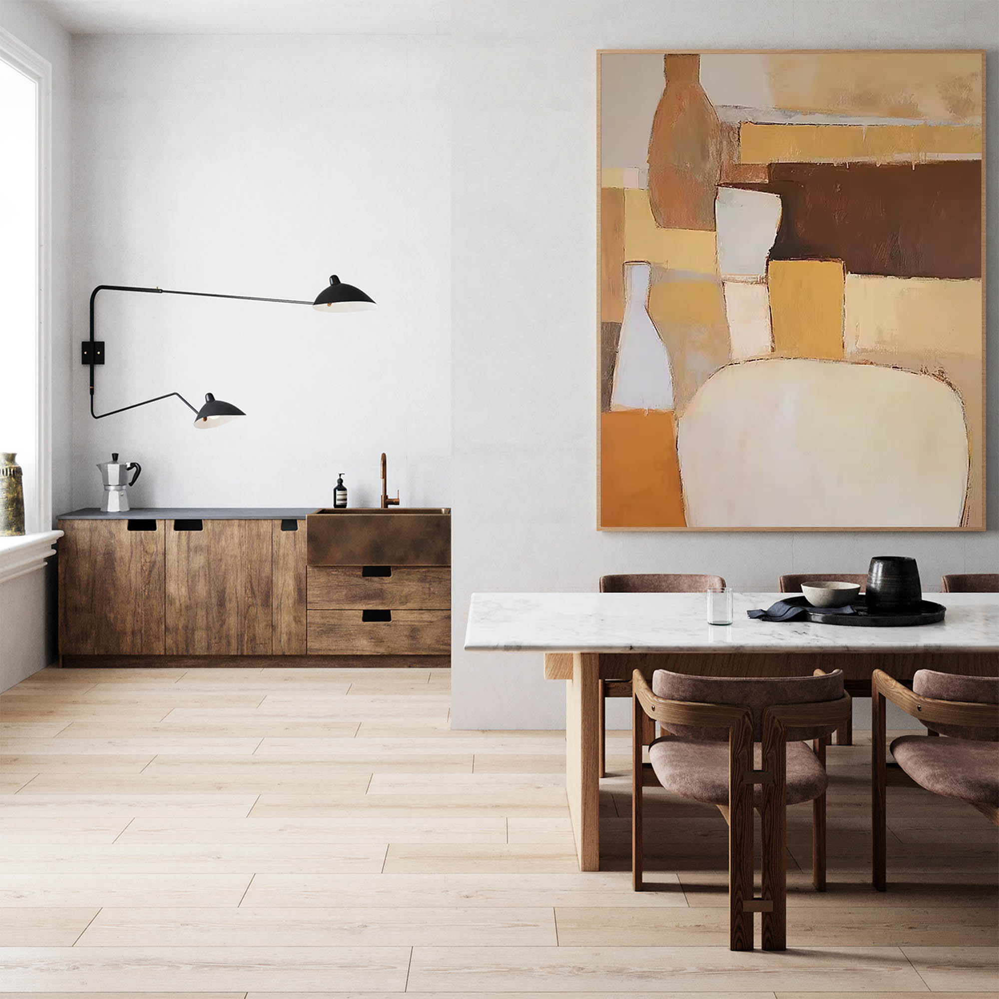 Wall Art Impasto Geometric Minimalist Abstract