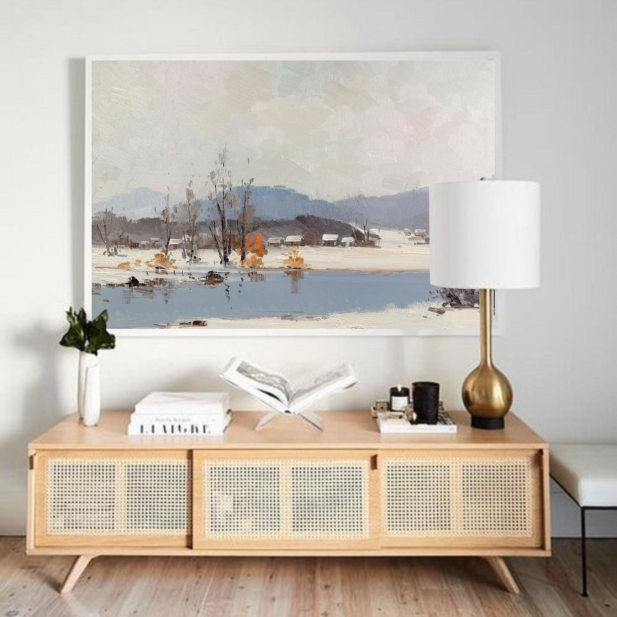Soft Hues Scenery Hand‑Painted Serene Nature Wall Artwork