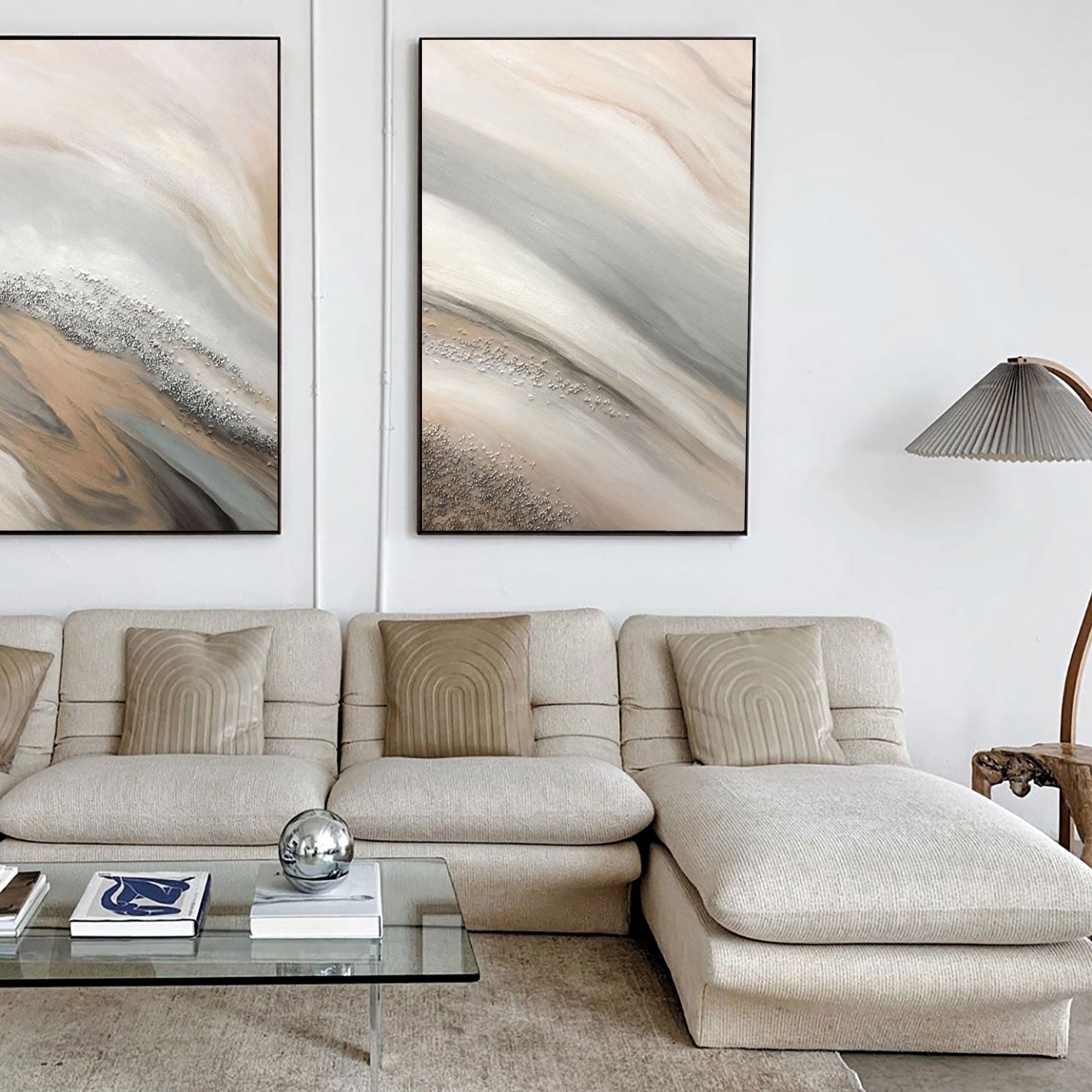 Beige Abstract Art ABAO31 - Neutralighting