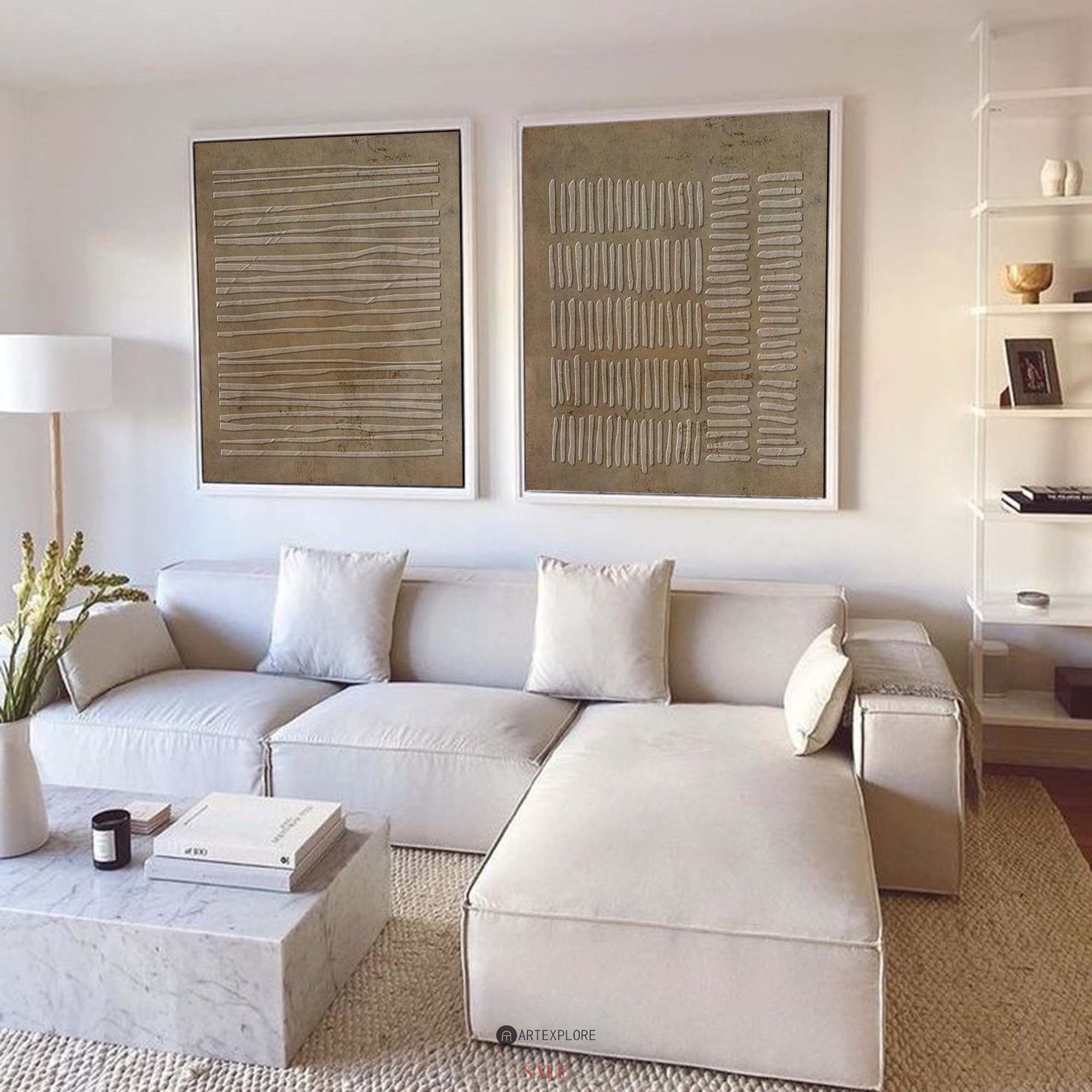 Set of 2 Abstract Art ABAO50 - Neutralighting