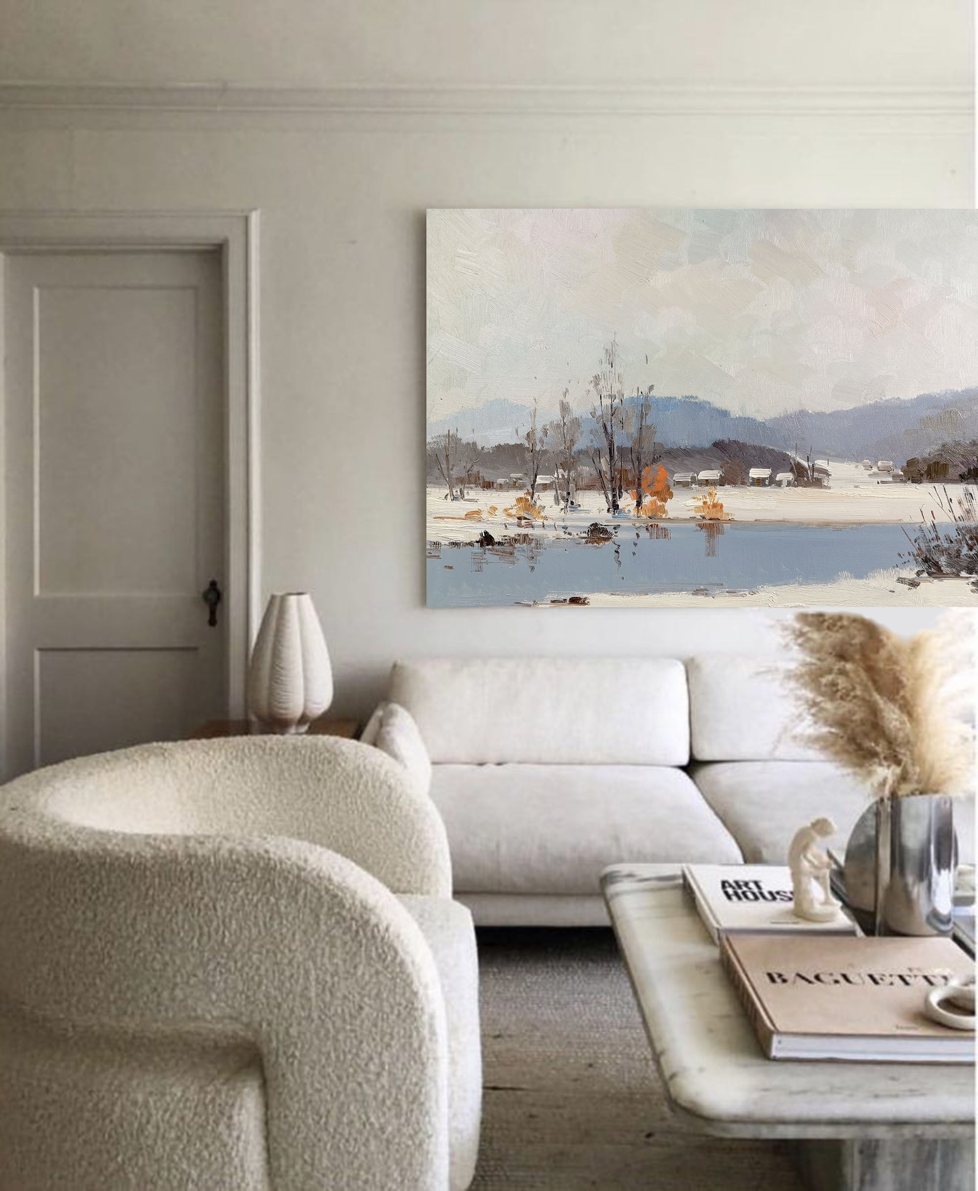 Soft Hues Scenery Hand‑Painted Serene Nature Wall Artwork