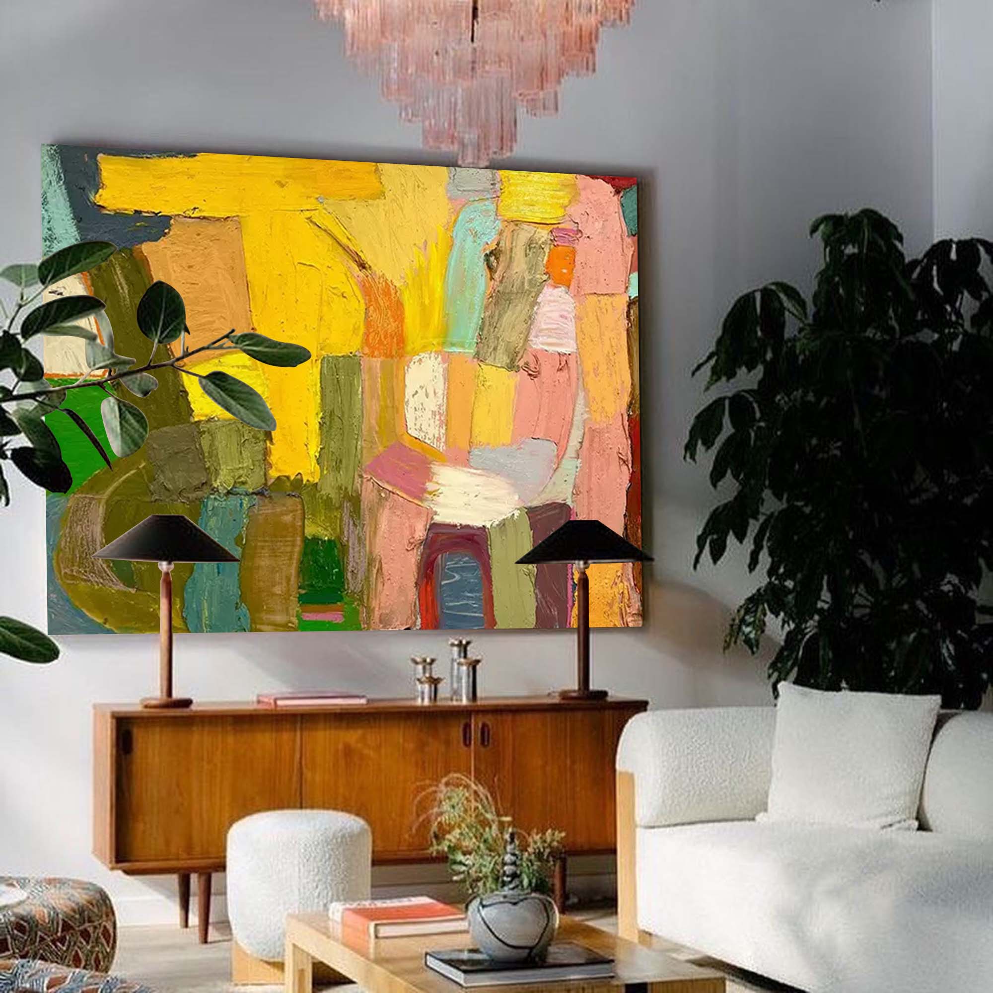 Wall Art Abstract Energetic Playful Colorful