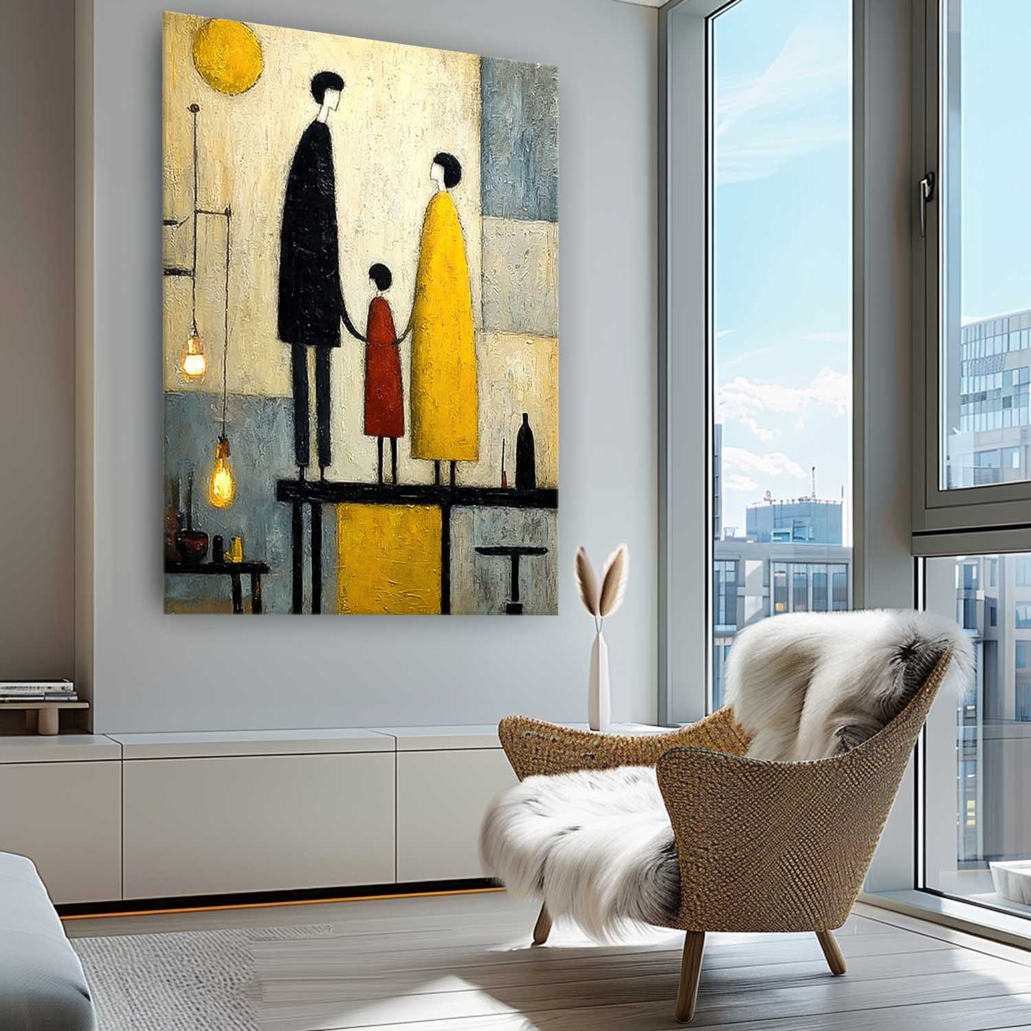 Wall Art People Retro Nostalgic Family