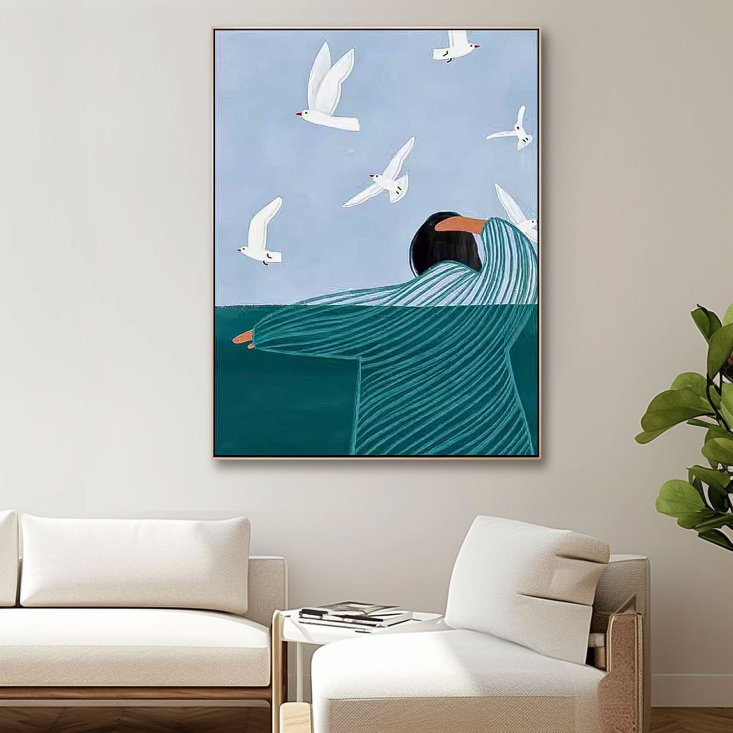Wall Art Impasto People Cheerful Lively Atmosphere