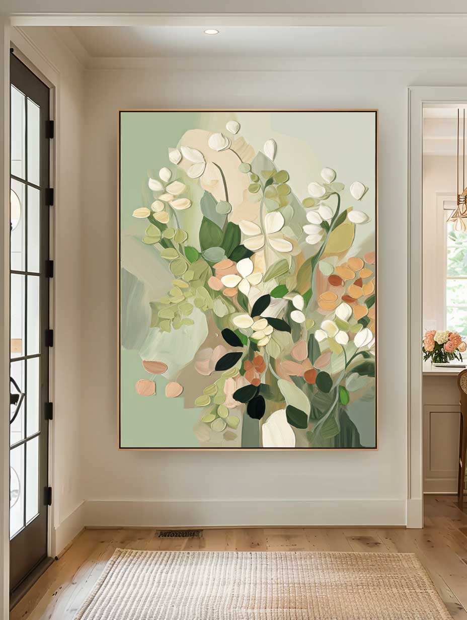 Wall Art Warm Spring Flower Modern Impressionist
