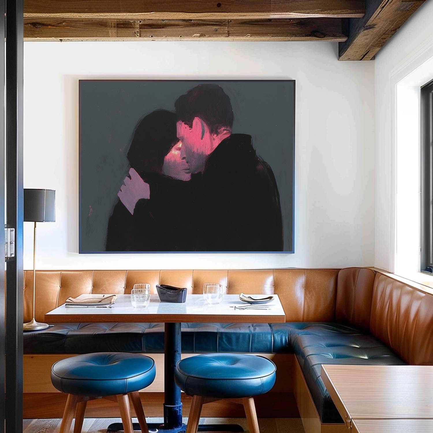 Expressionist Intimacy Painting Moody Modern