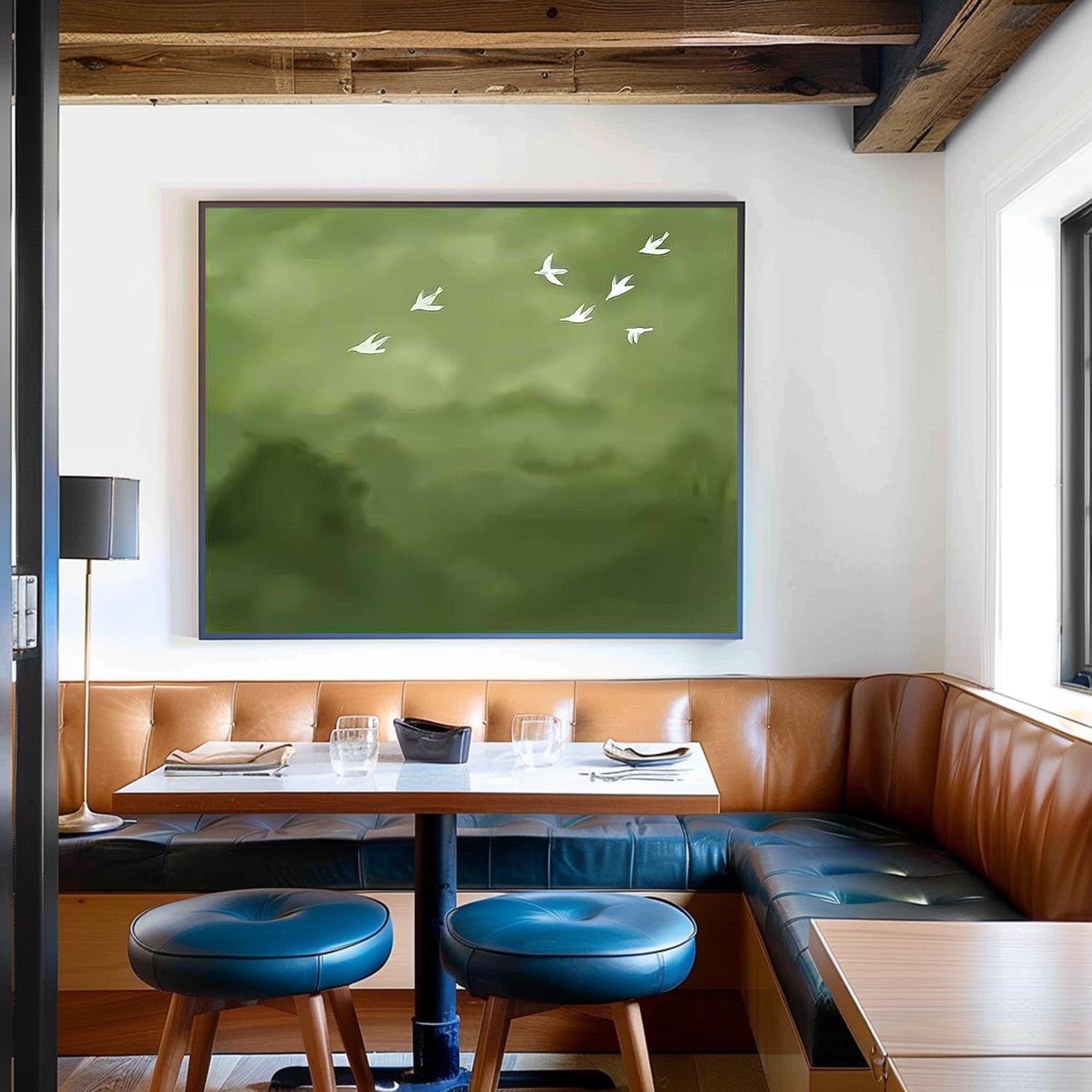 Wall Art Minimalist Landscape Bird Impressionist