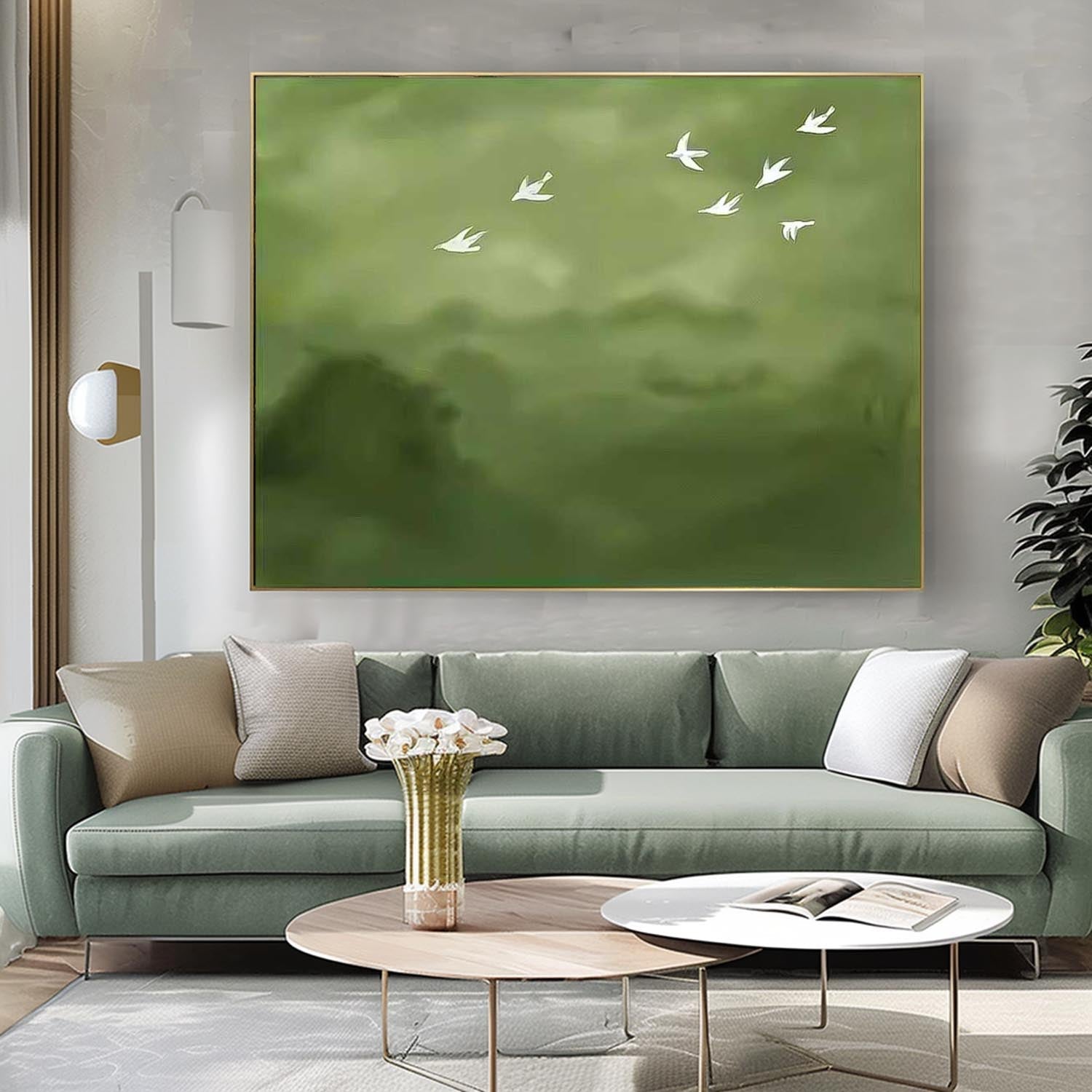 Wall Art Minimalist Landscape Bird Impressionist