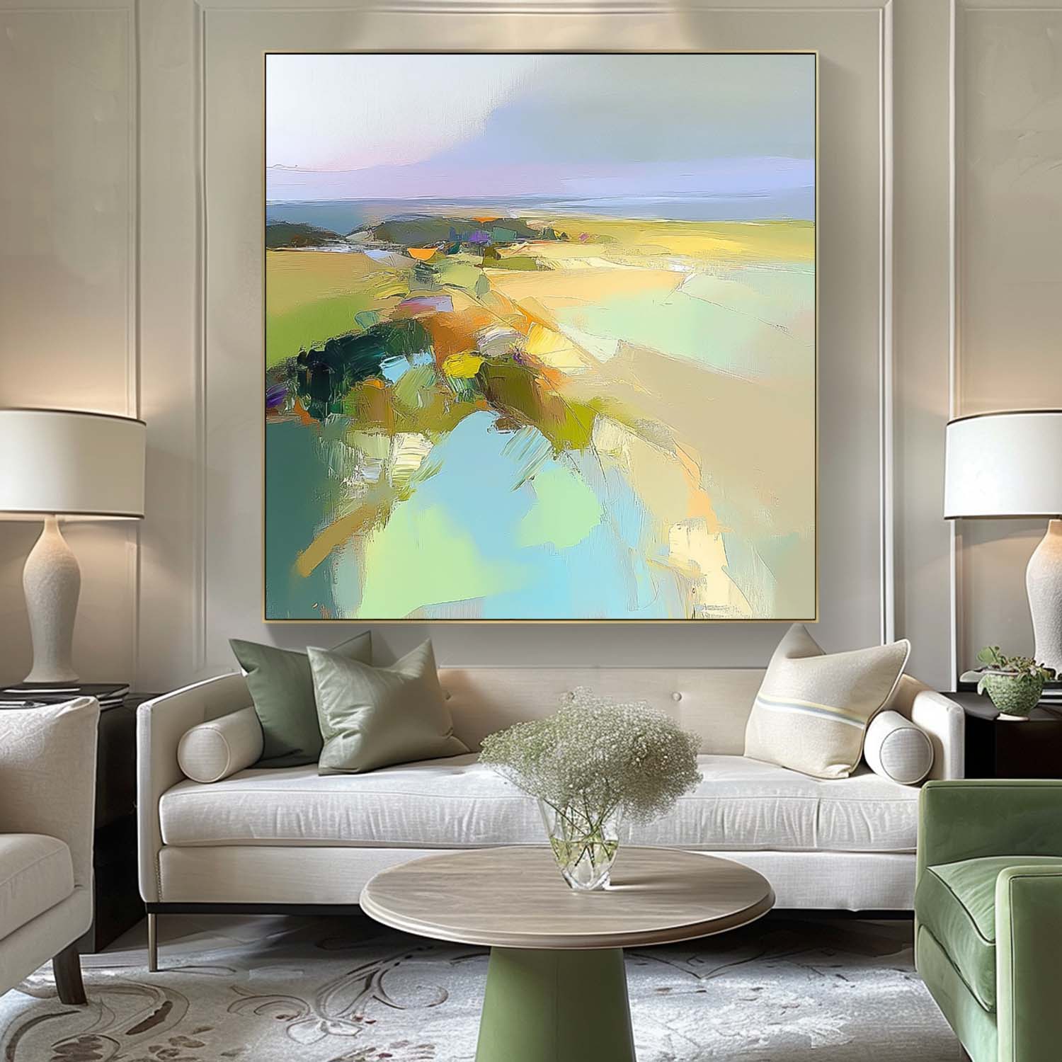 Wall Art Abstract Field Coastal Landscape