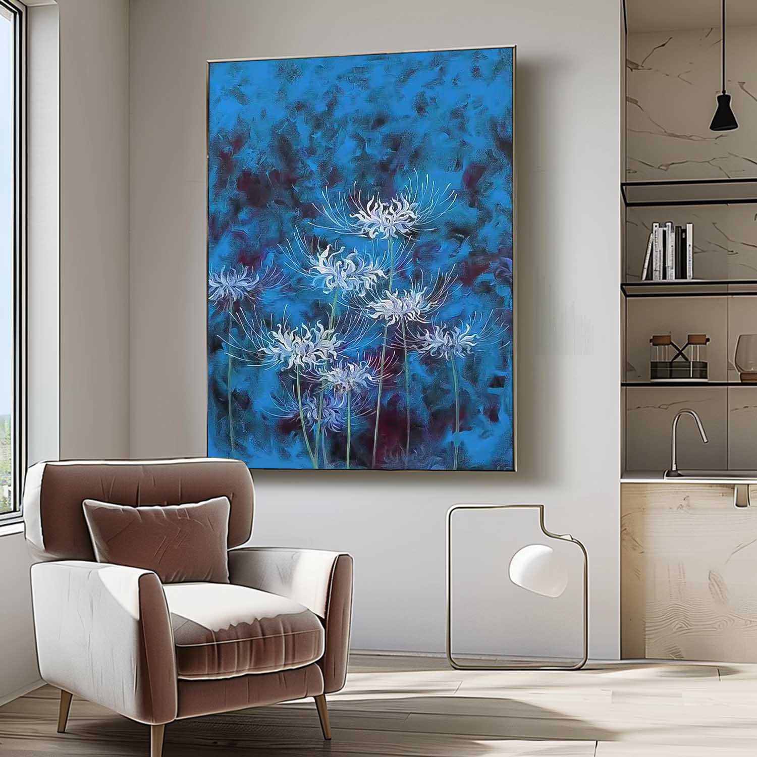 Wall Art Impasto Flower Impressionist Serene
