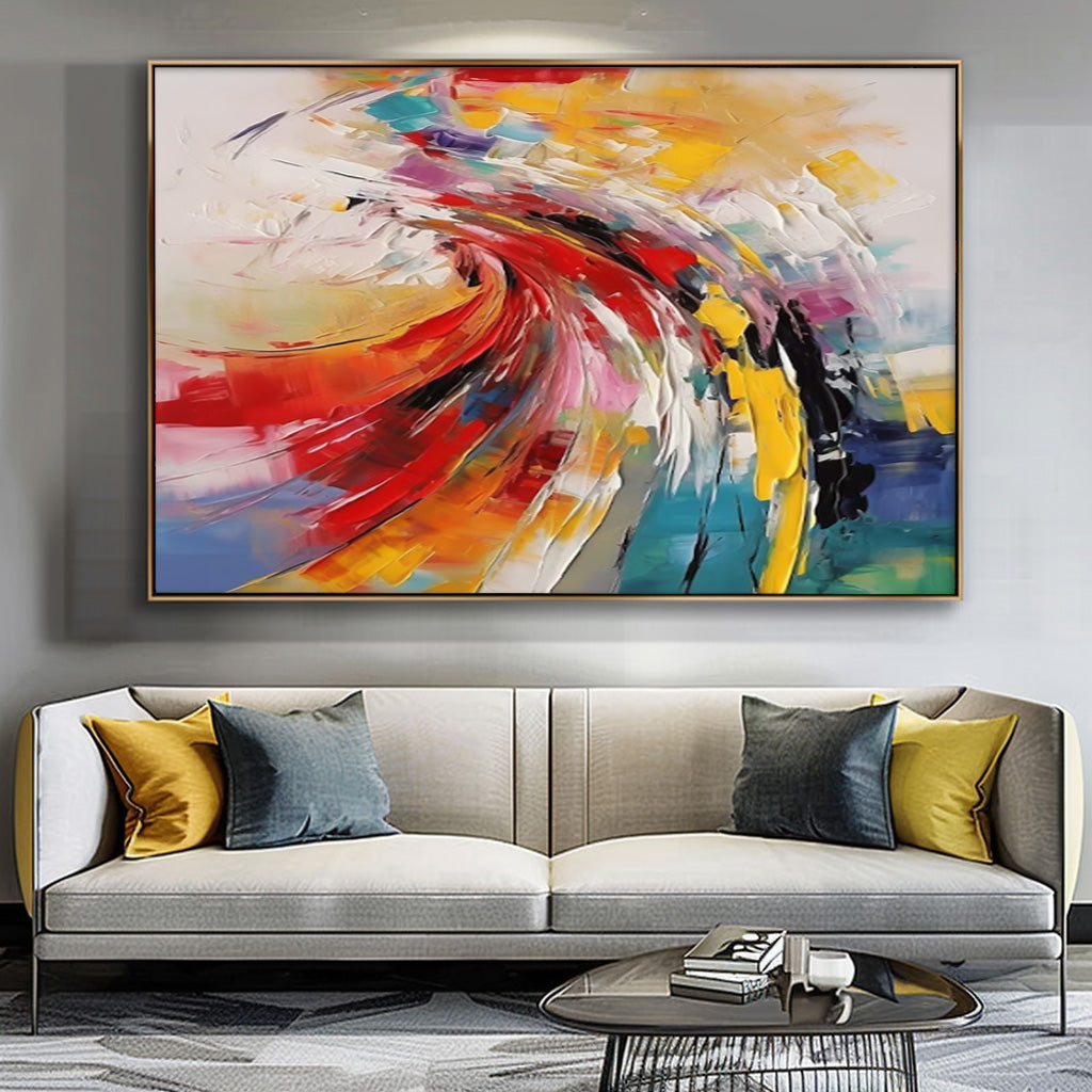 Wall Art Impasto Abstract Swirling Expressionist