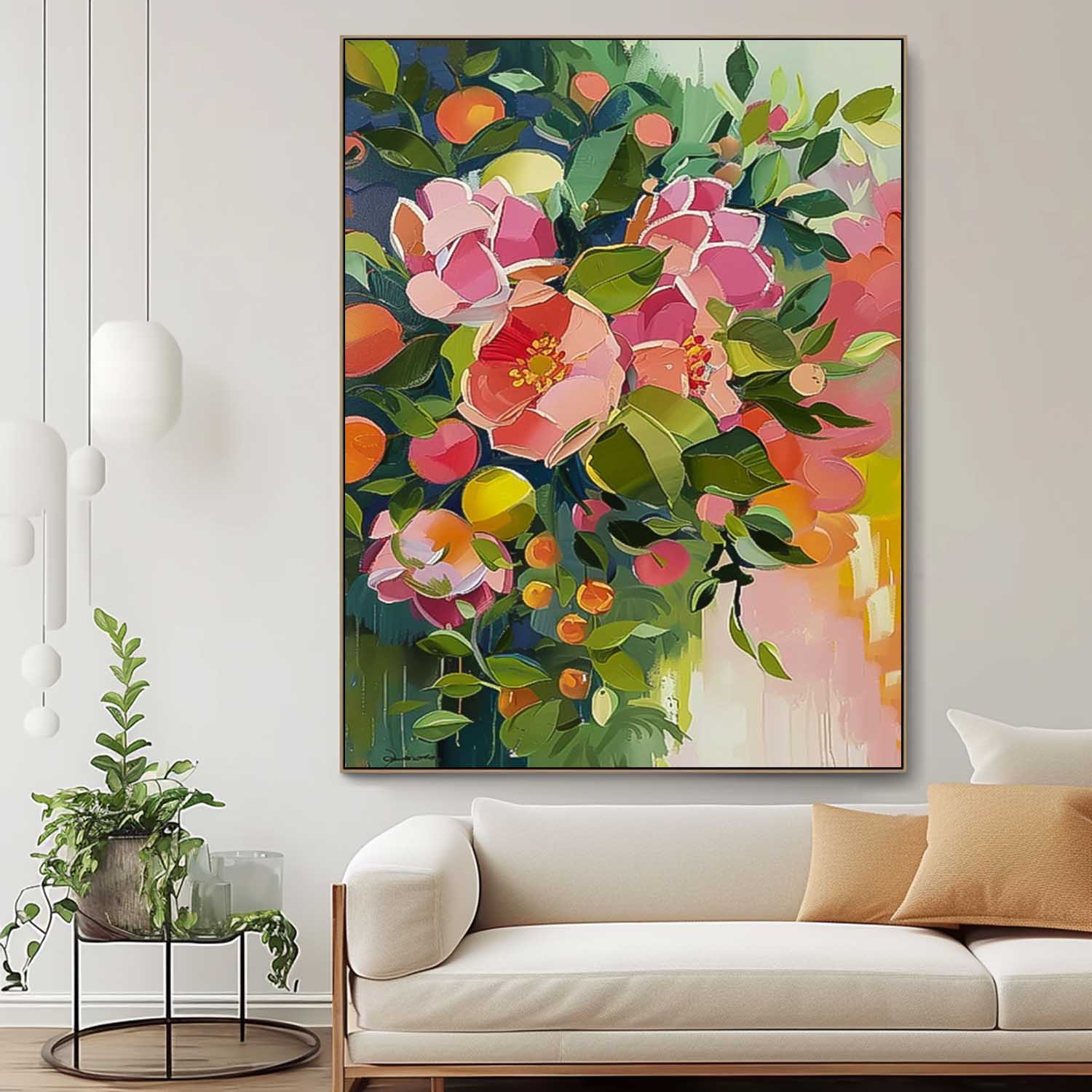 Wall Art Flower Cheerful Contemporary Elegant