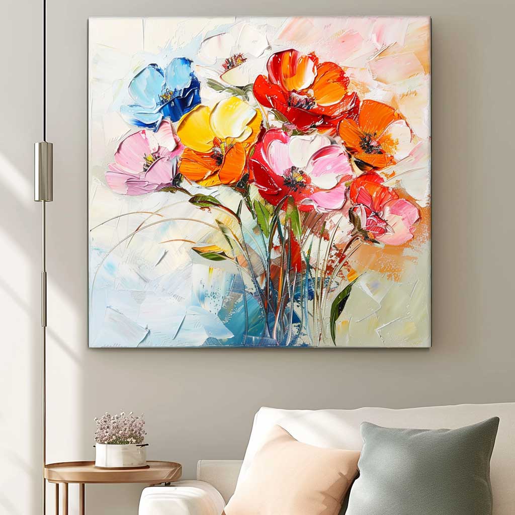 Wall Art Dense Flower Modern Abstract Edgy