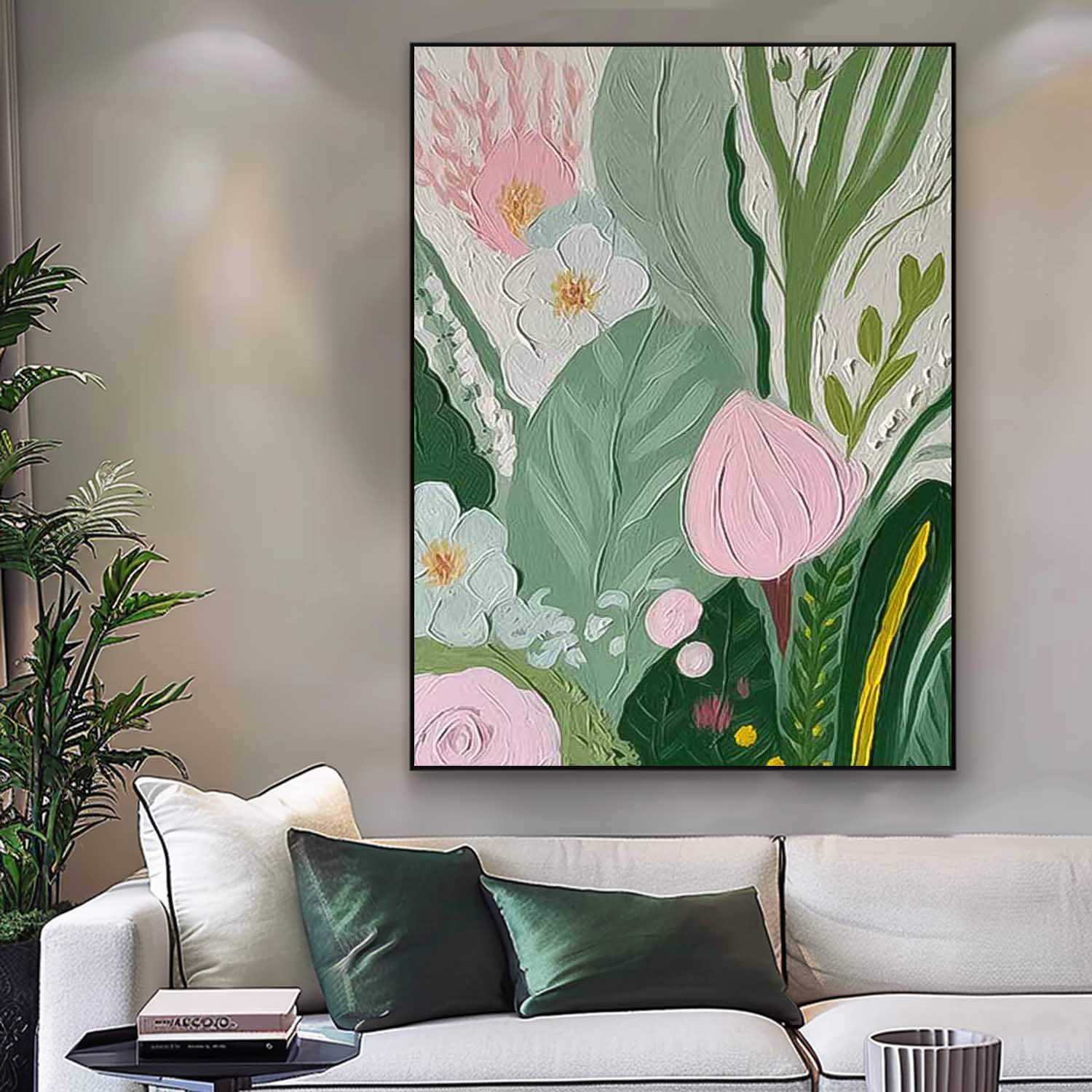Wall Art Clean Line Flower Cozy Contemporary Rustic