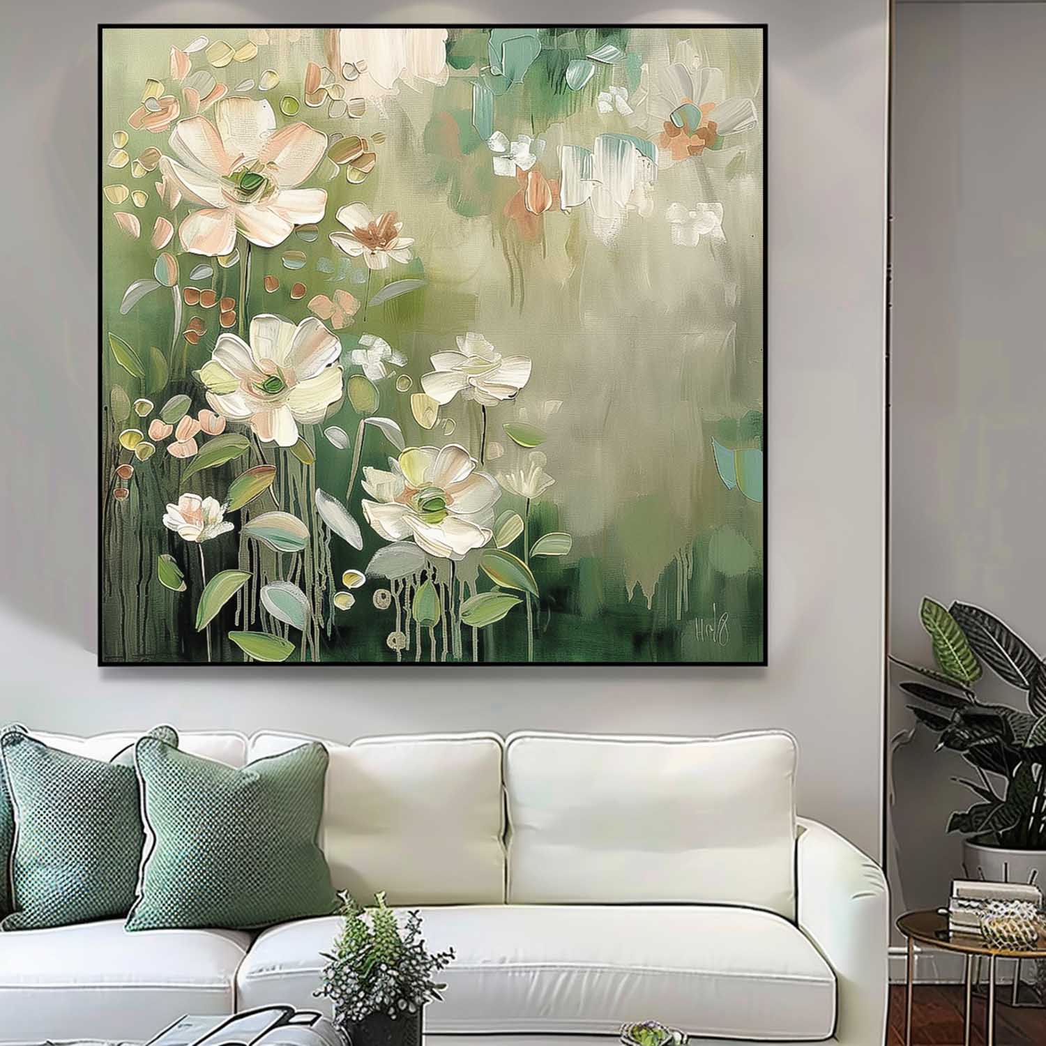 Wall Art Flower Impressionist Modern Abstract