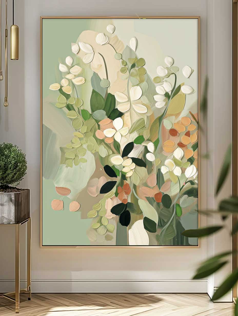 Wall Art Warm Spring Flower Modern Impressionist