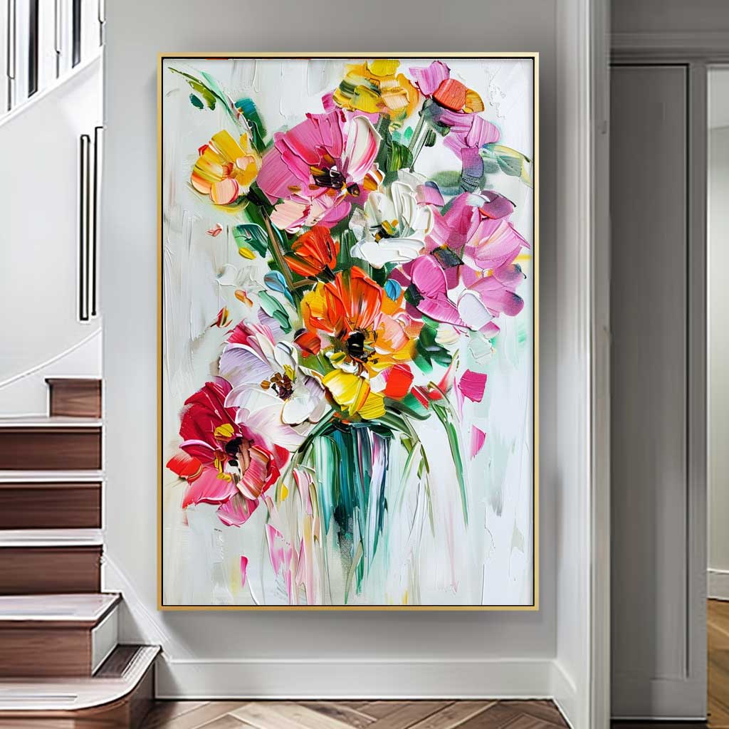 Wall Art Bright Flower Impressionist Painterly