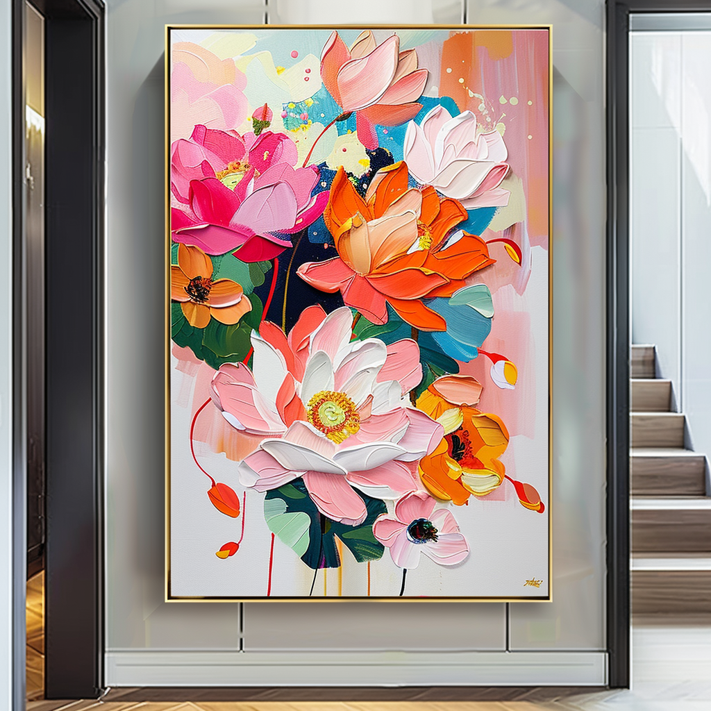 Wall Art Cheerful Lively Spring Vibrant Floral