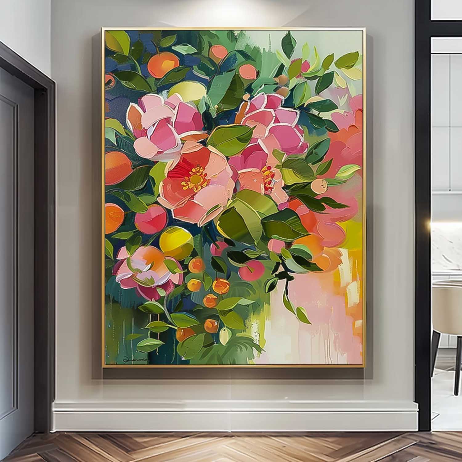 Wall Art Flower Cheerful Contemporary Elegant