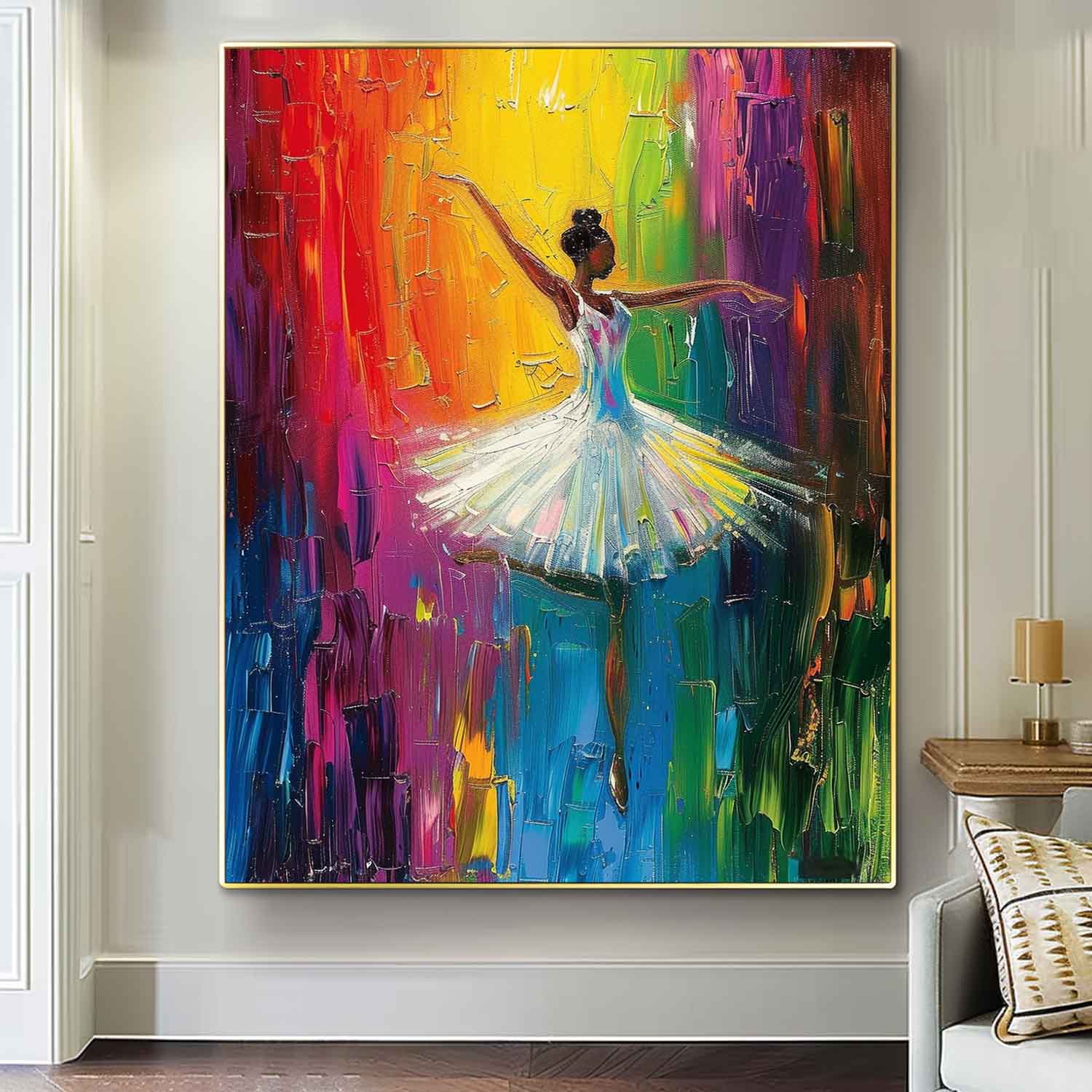 Wall Art Impasto Ballerina Dance Expressionist
