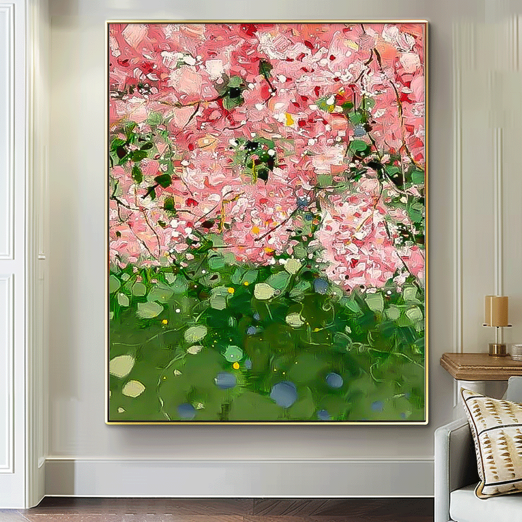 Wall Art Impasto Flower Modern Cheerful
