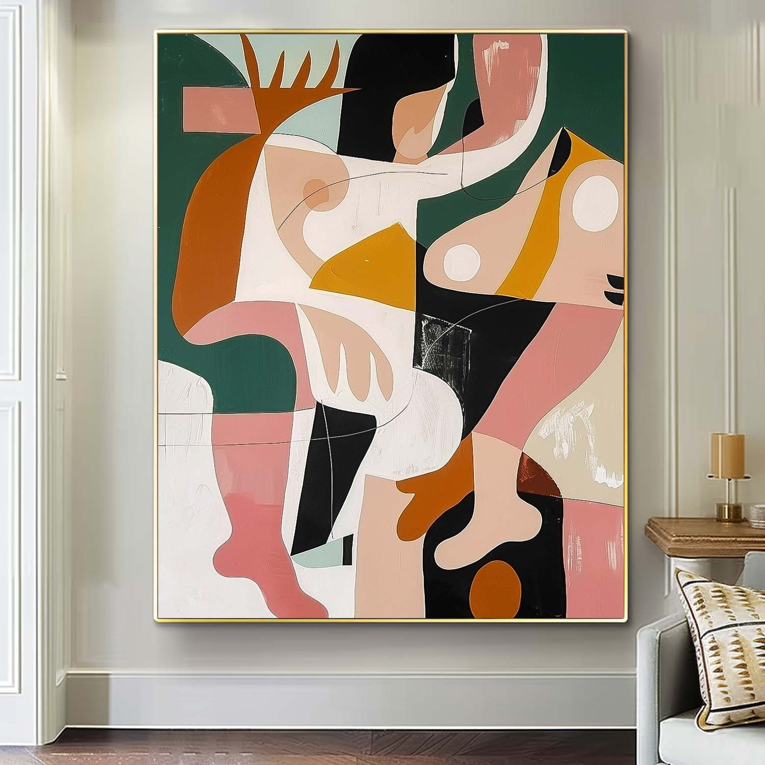 Wall Art Fragmented Abstract Painterly Elegant