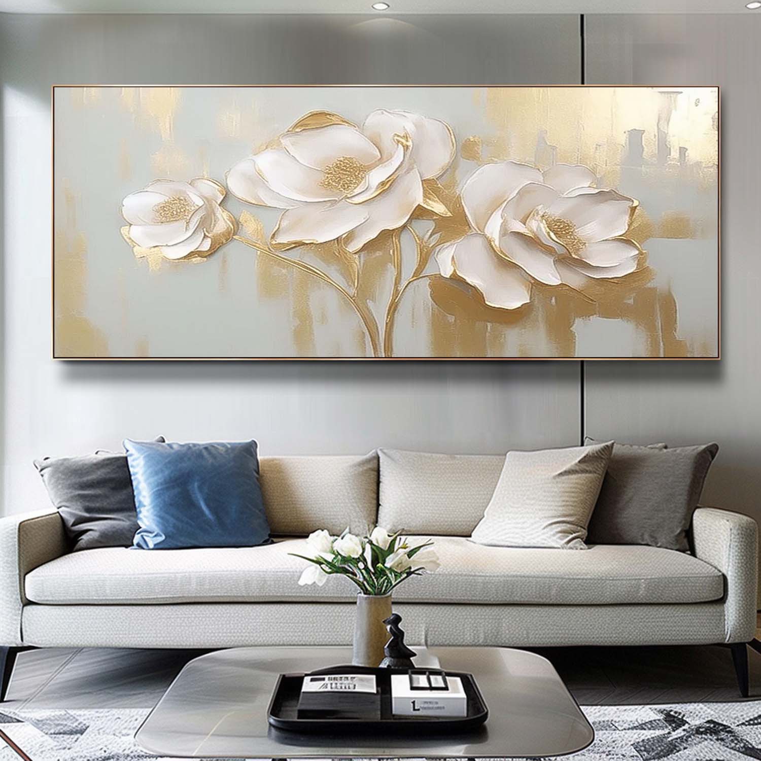 Wall Art Impasto Flower Dynamic Painterly