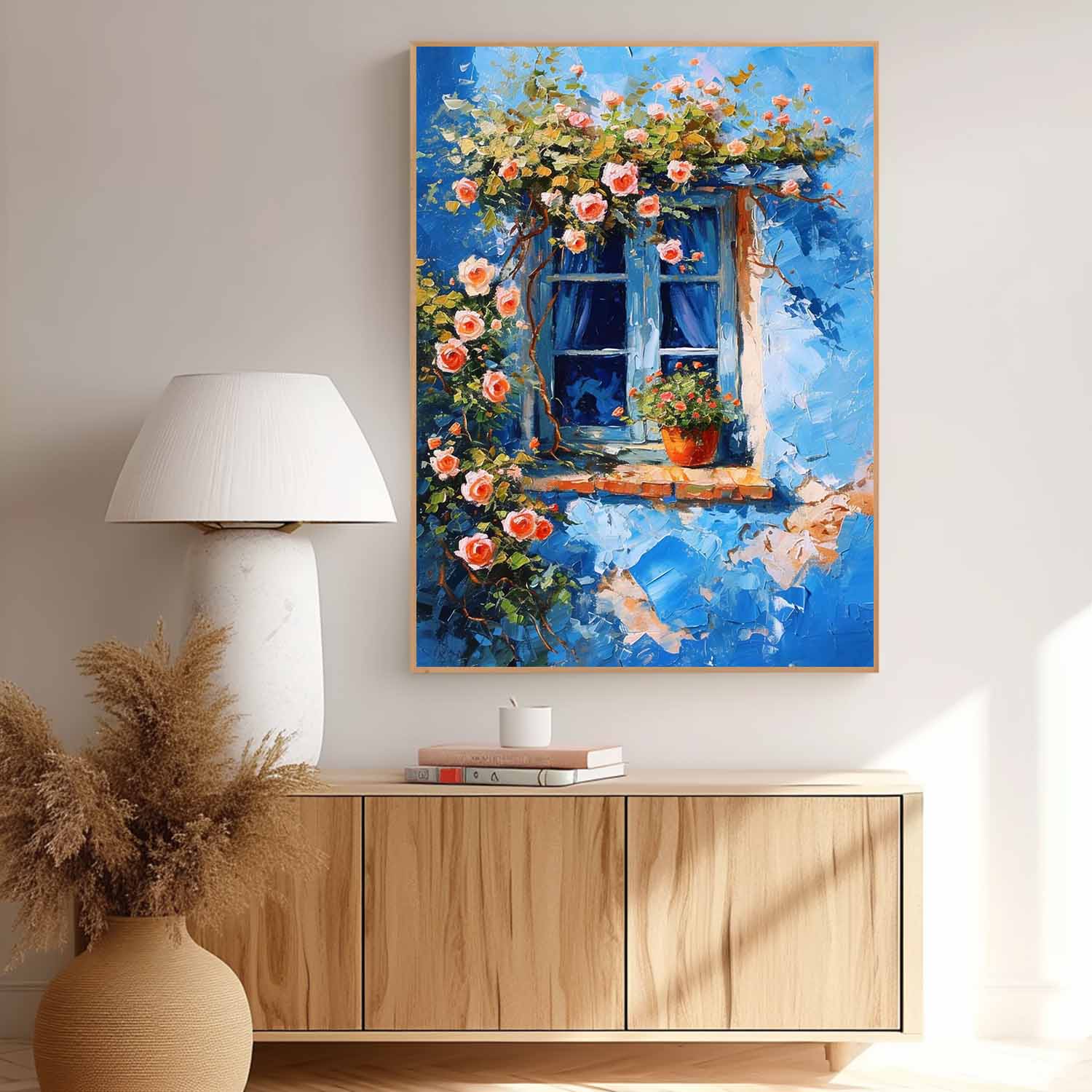 Wall Art Flower Impasto Mediterranean Rustic